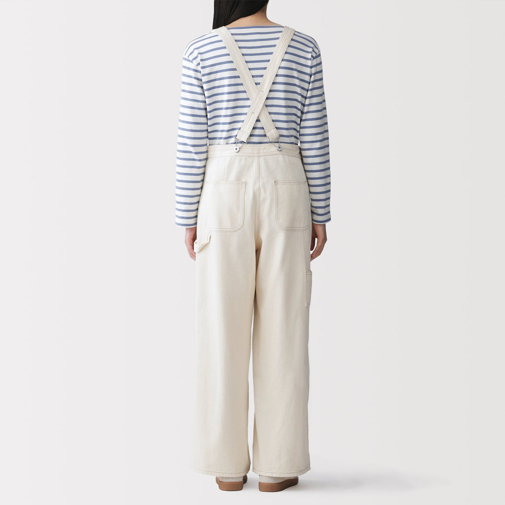 Kapok Blend Denim Overall Pants