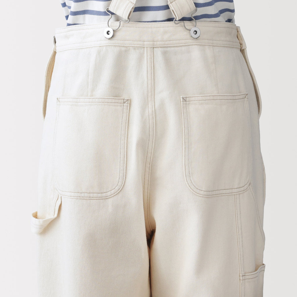 Kapok Blend Denim Overall Pants