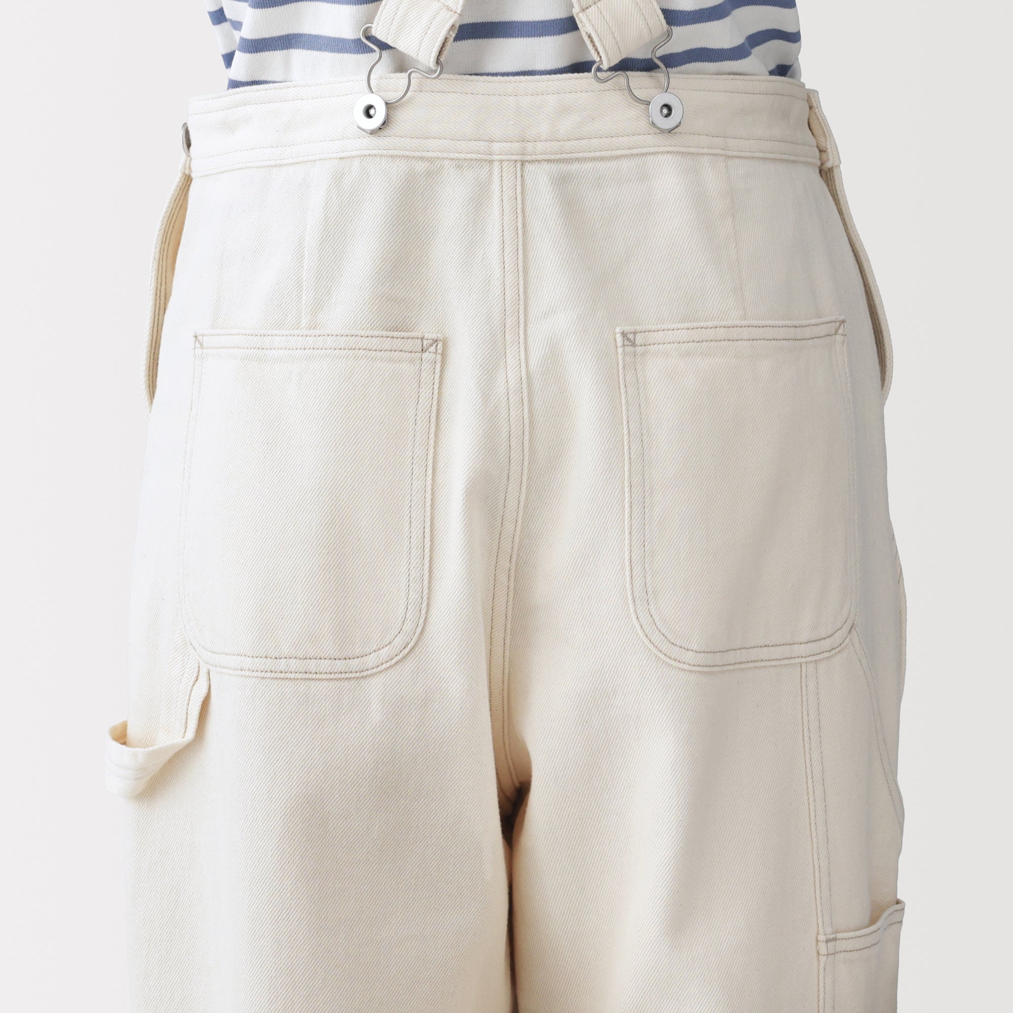 Kapok Blend Denim Overall Pants