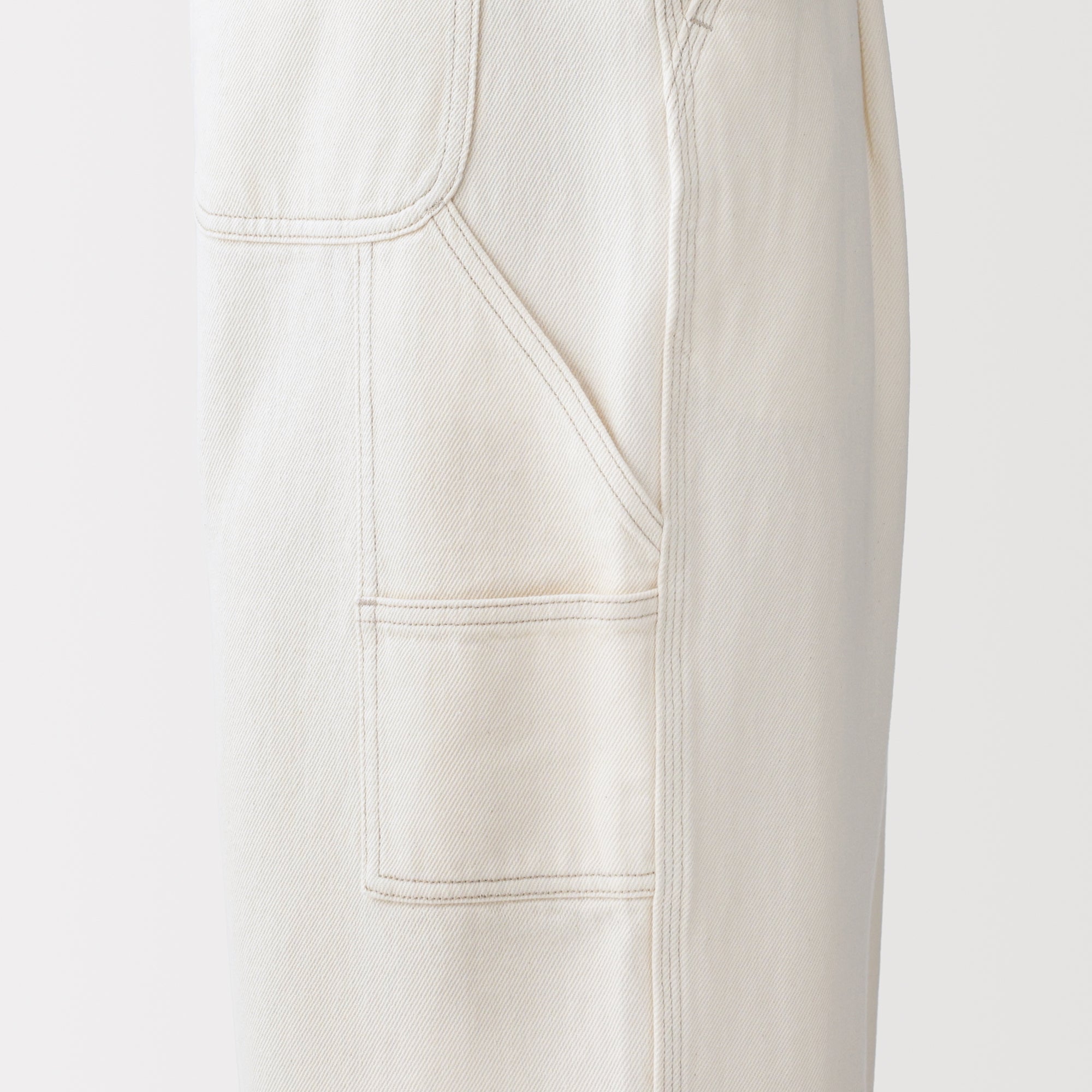 Kapok Blend Denim Overall Pants
