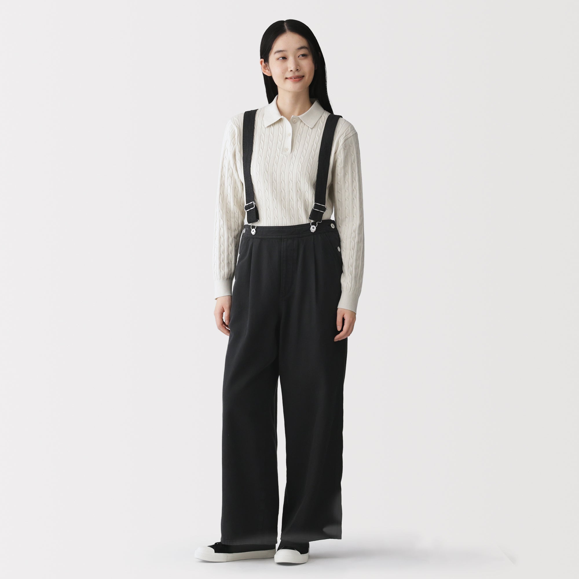 Kapok Blend Denim Overall Pants