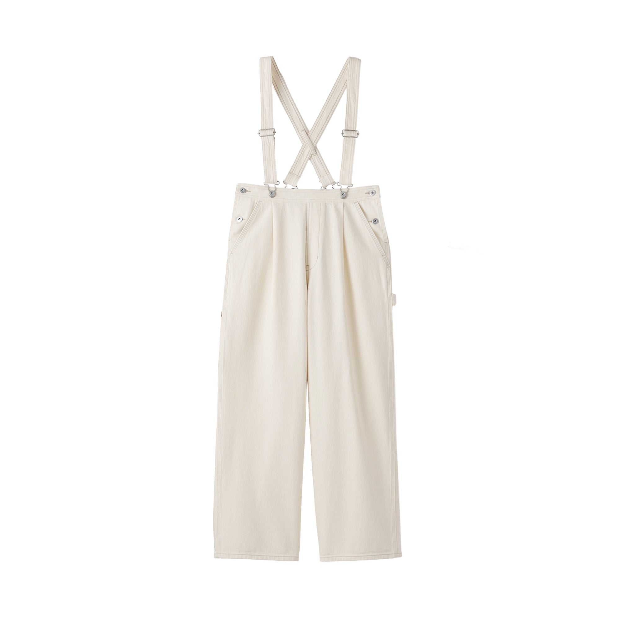 Kapok Blend Denim Overall Pants