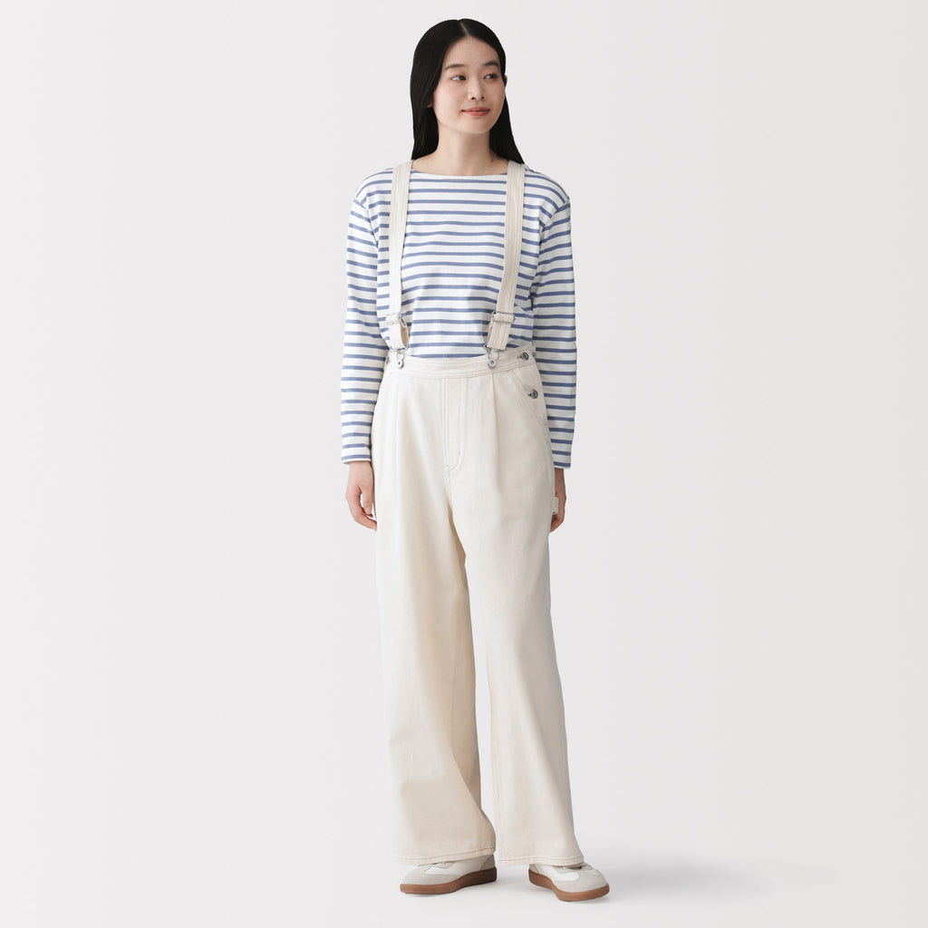 Kapok Blend Denim Overall Pants