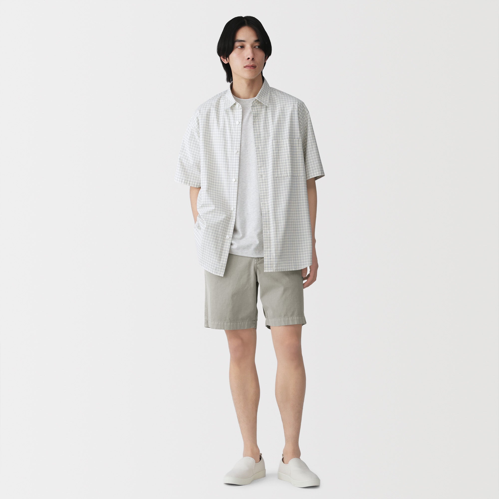 Cotton Garment-Dyed Shorts