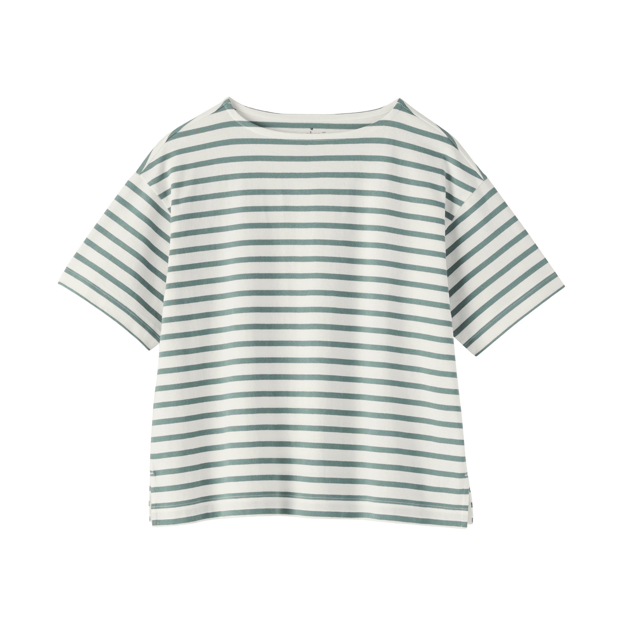 Cotton Jersey Boatneck T-Shirt