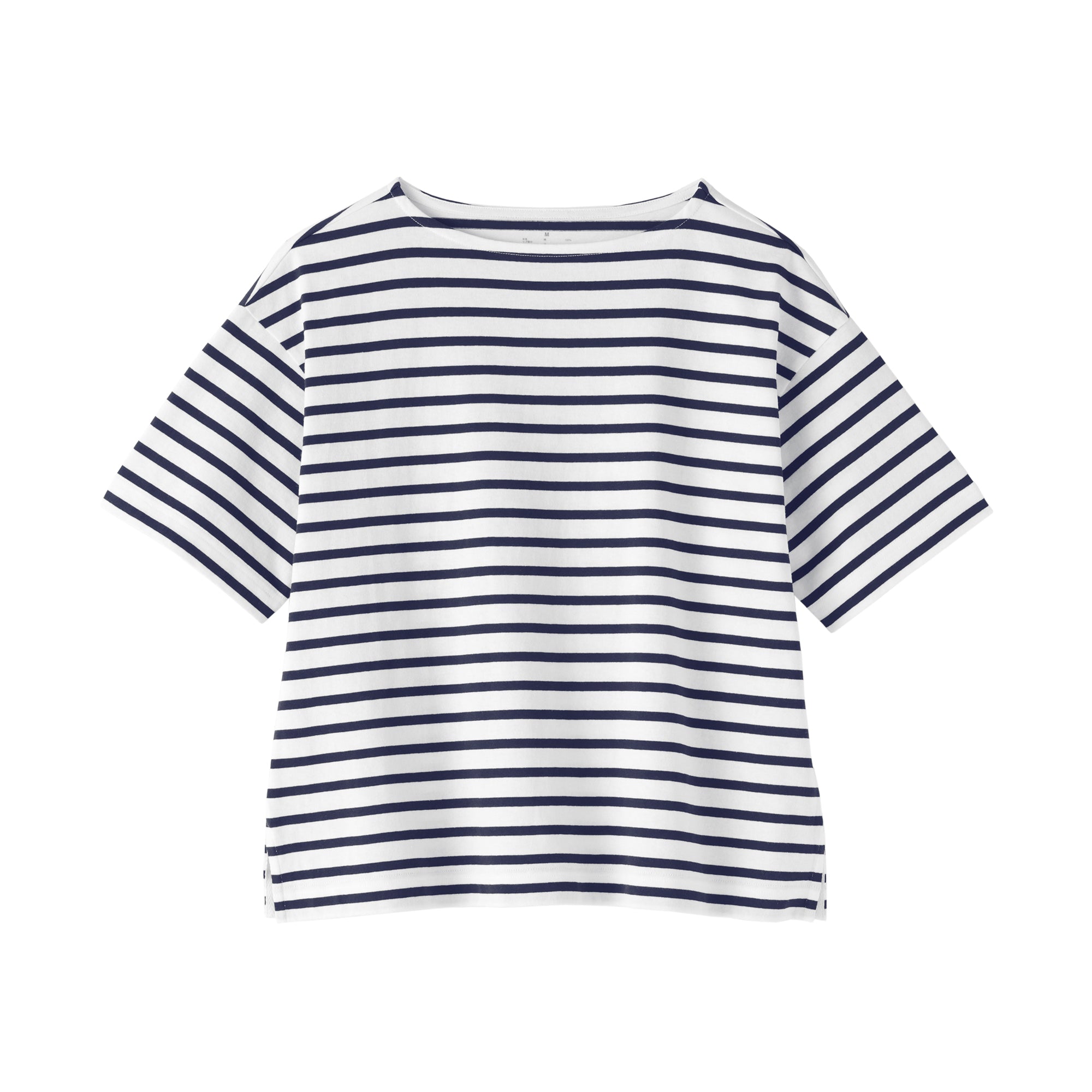 Cotton Jersey Boatneck T-Shirt