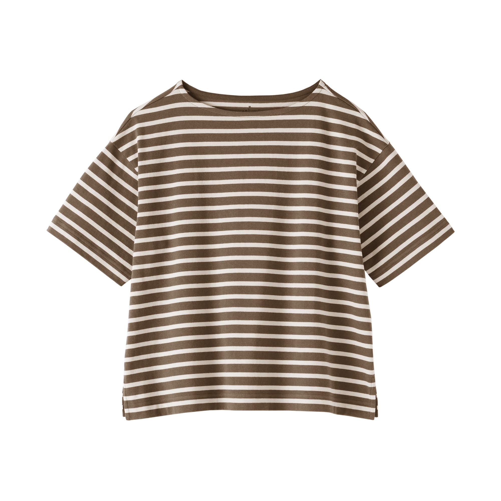 Cotton Jersey Boatneck T-Shirt