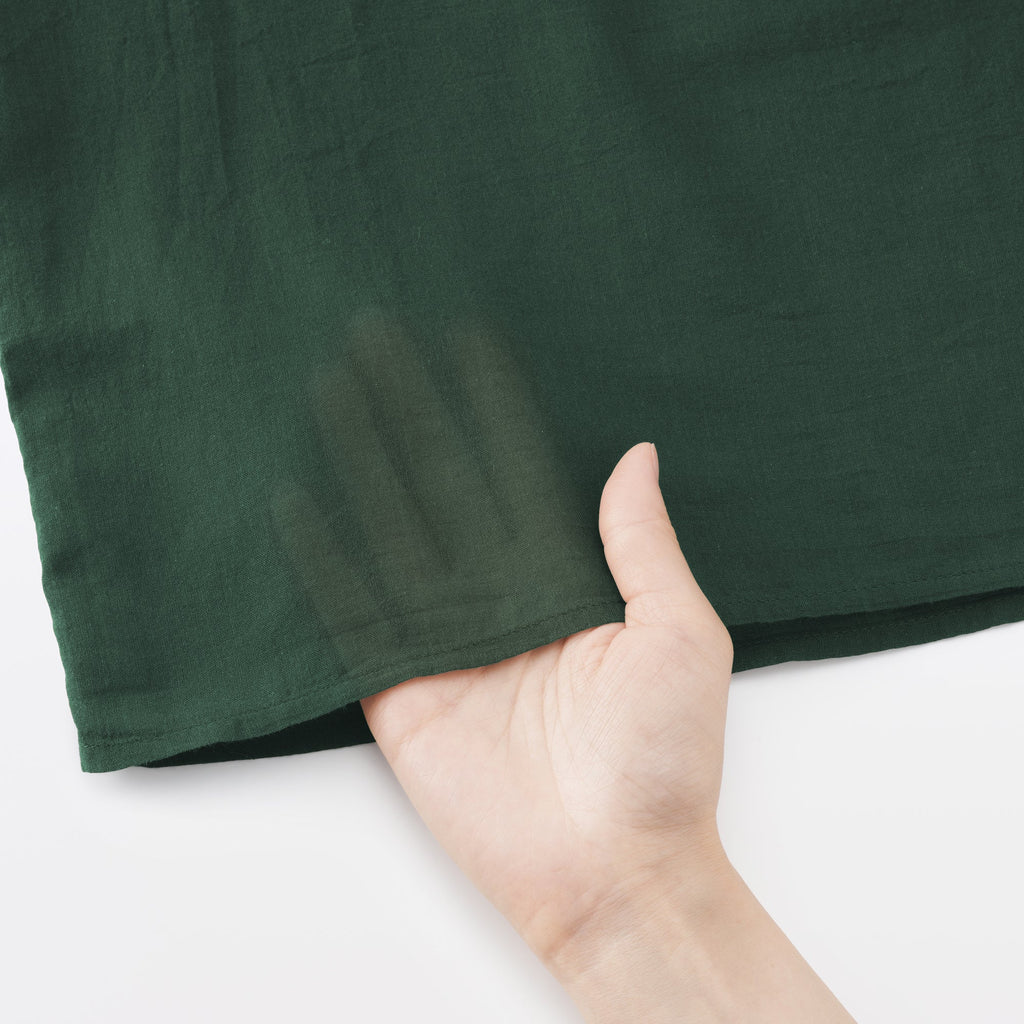 High-Twist Cotton Sheer Blouse
