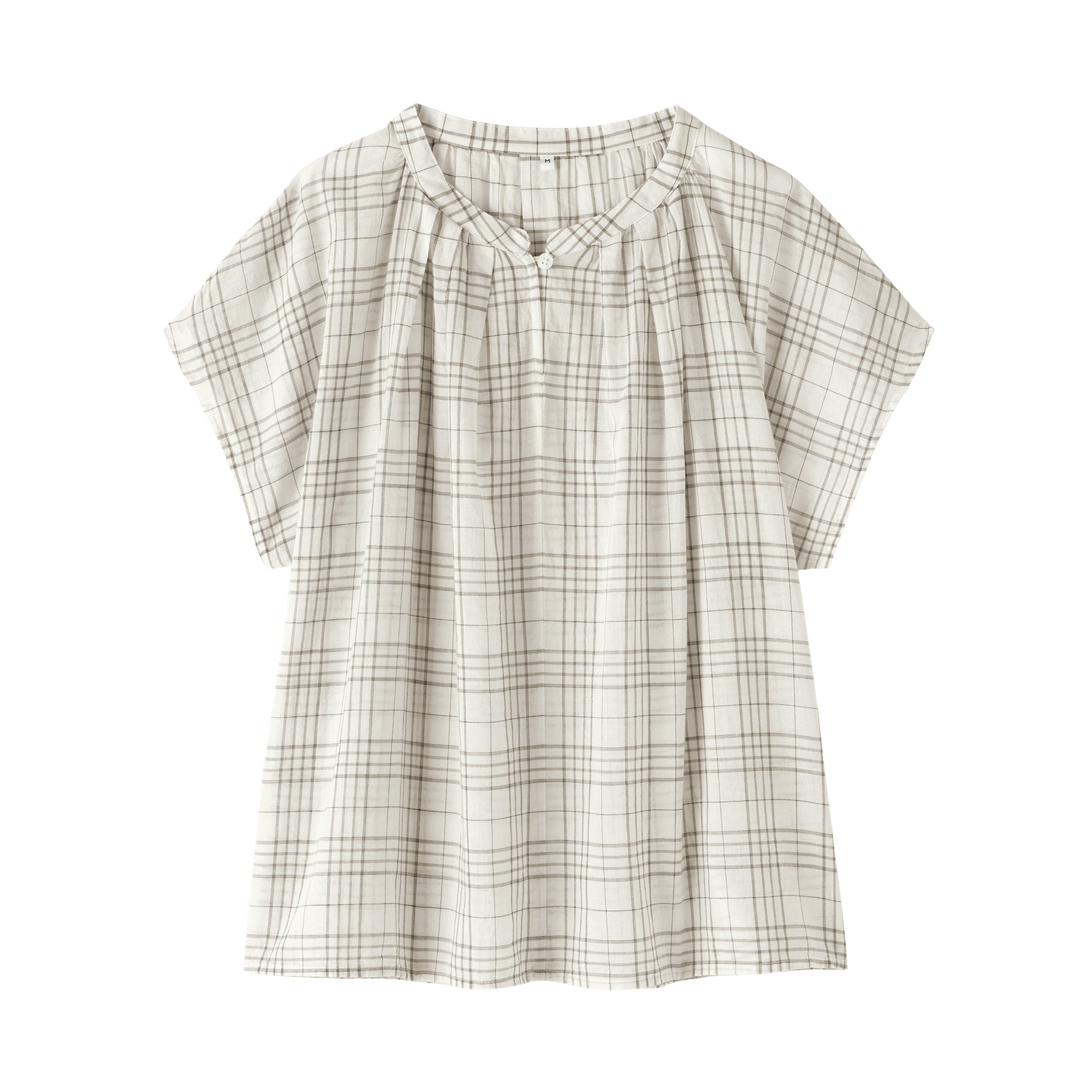 High-Twist Cotton Sheer Blouse