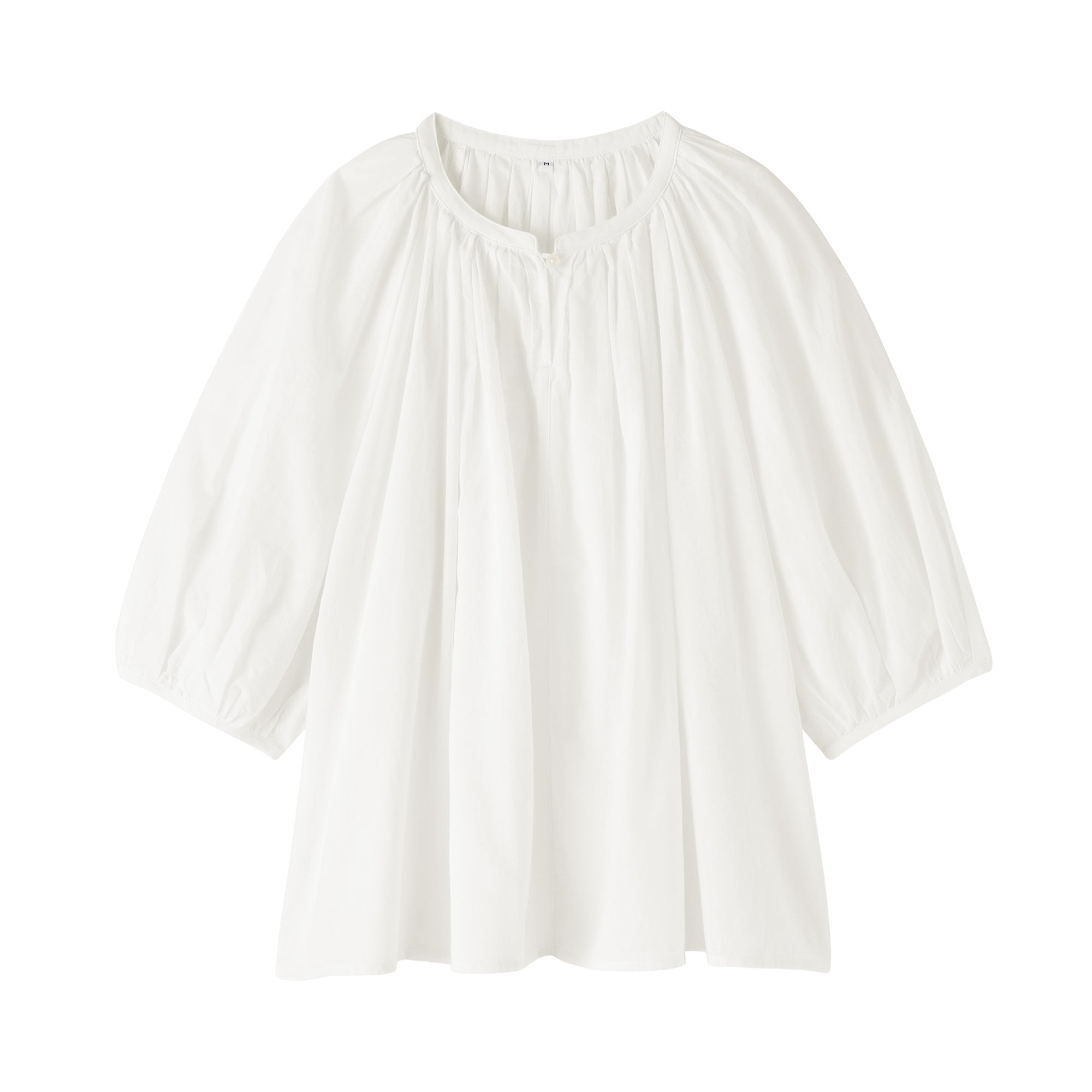 High-Twist Cotton Sheer Blouse