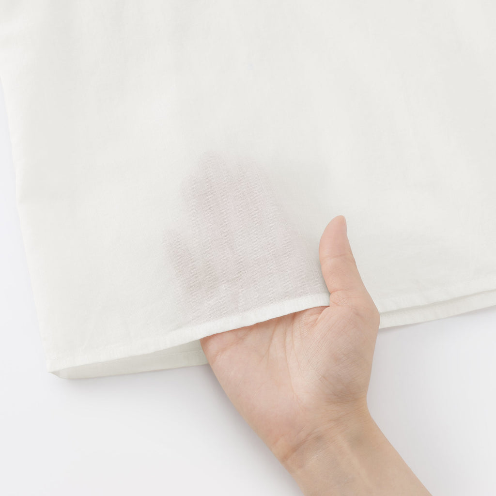 High-Twist Cotton Sheer Blouse