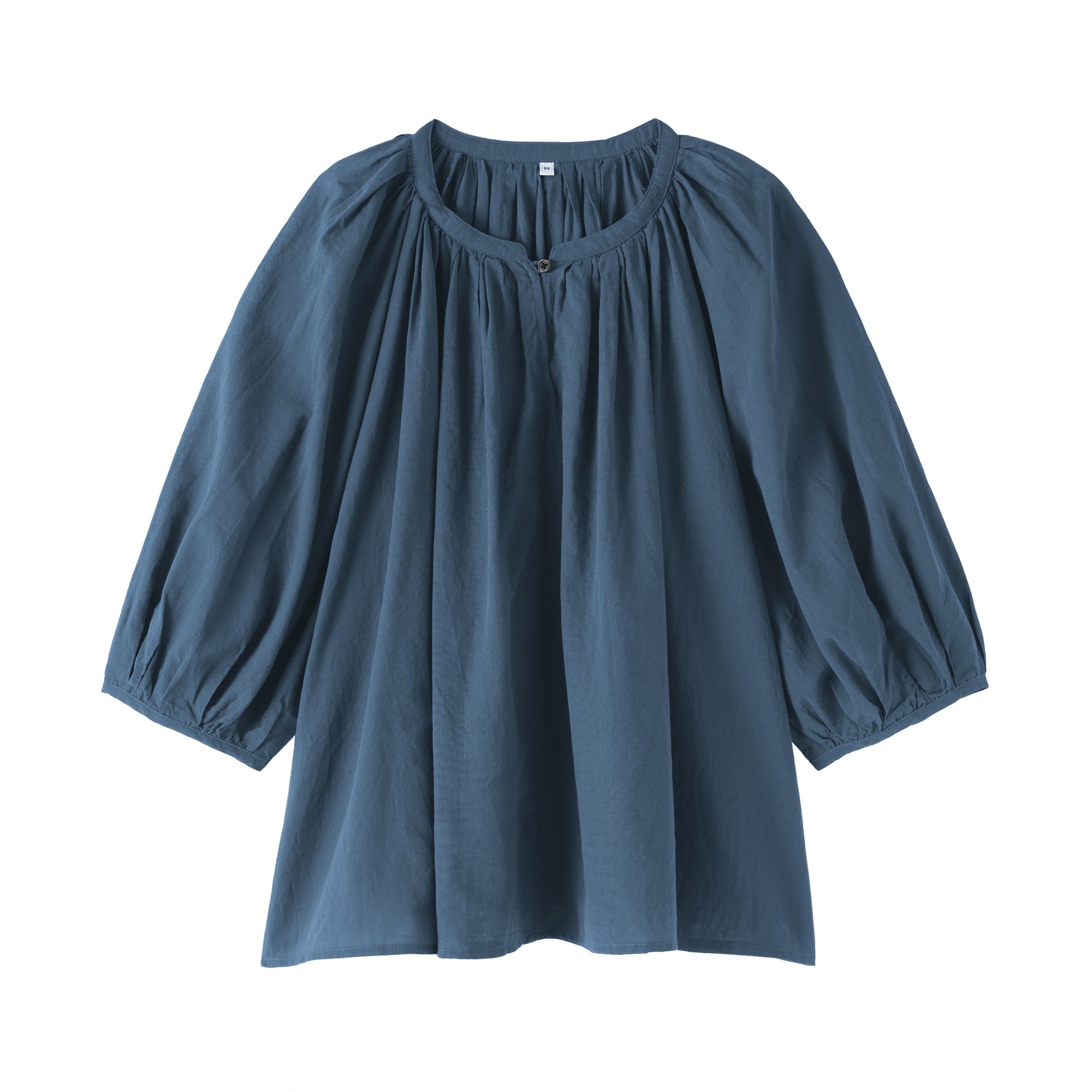 High-Twist Cotton Sheer Blouse