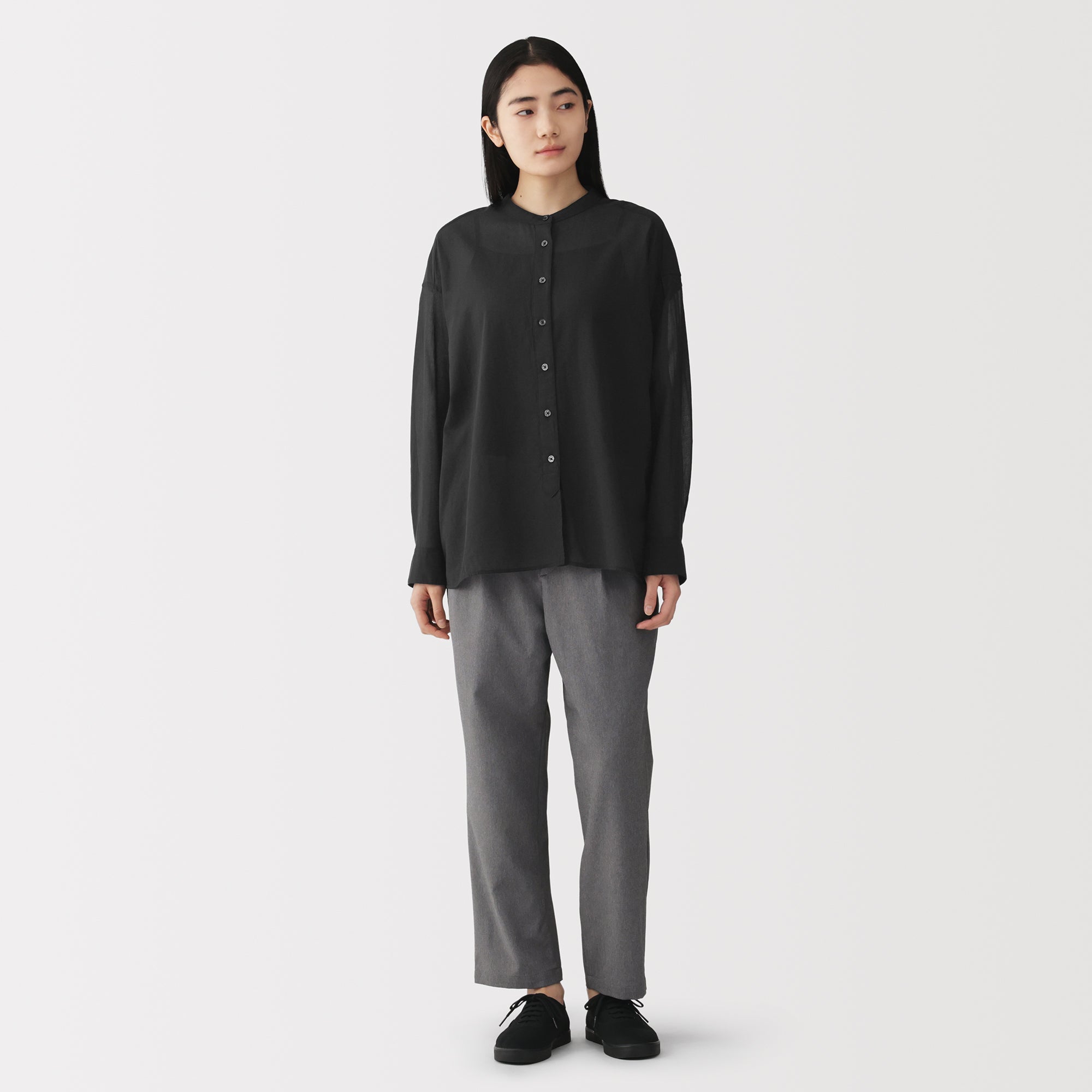 High-Twist Cotton Sheer Shirt