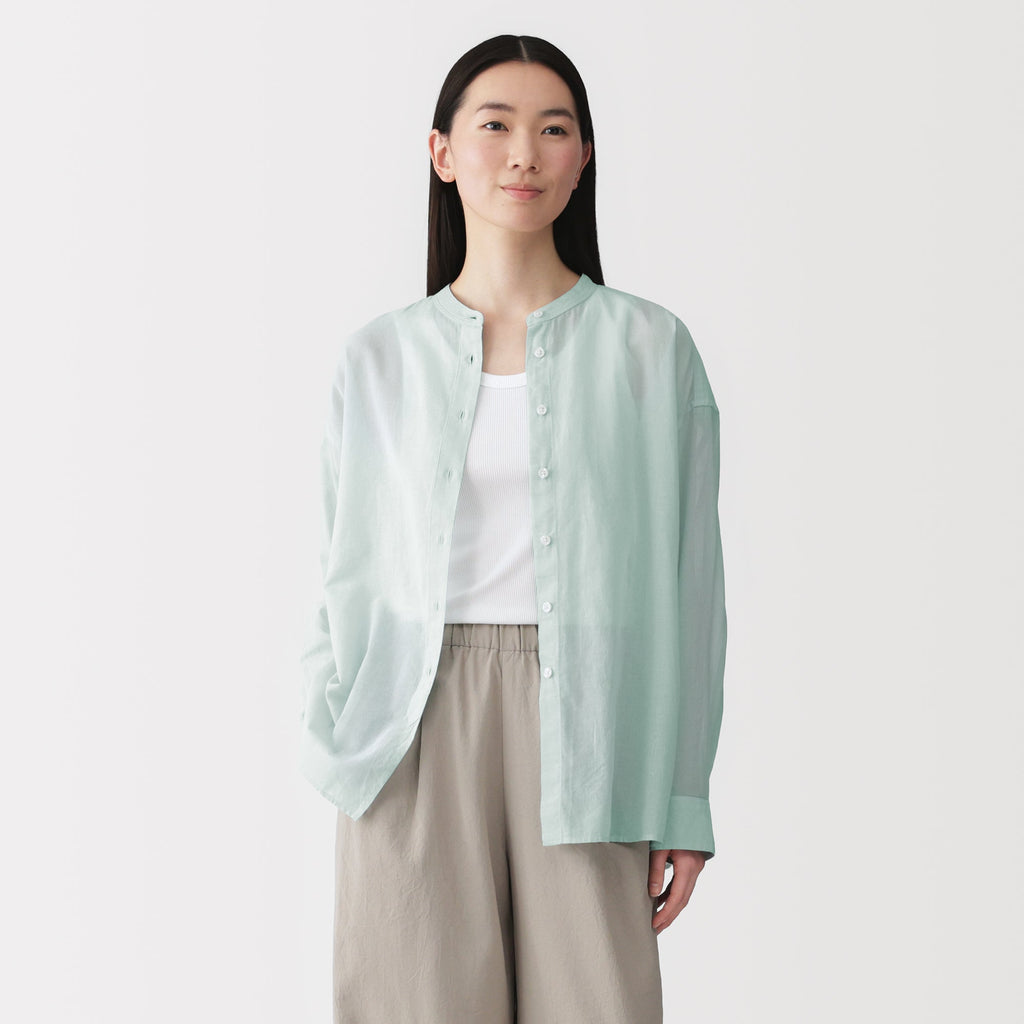 High-Twist Cotton Sheer Shirt