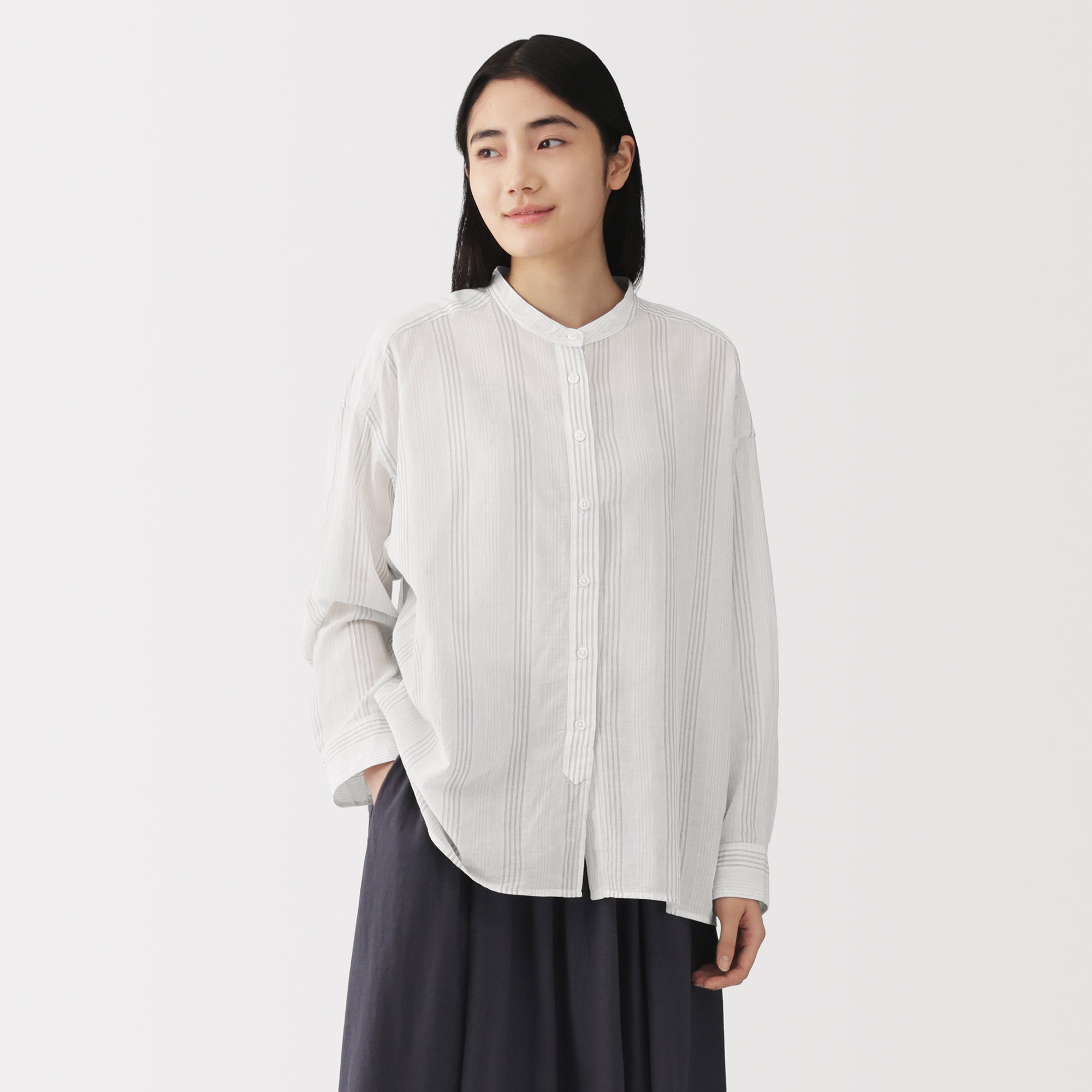 High-Twist Cotton Sheer Shirt