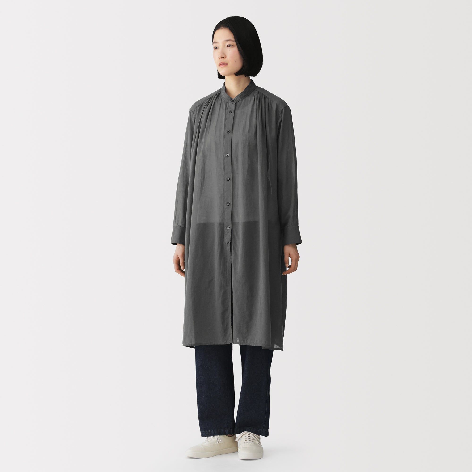 High-Twist Cotton Sheer Dress