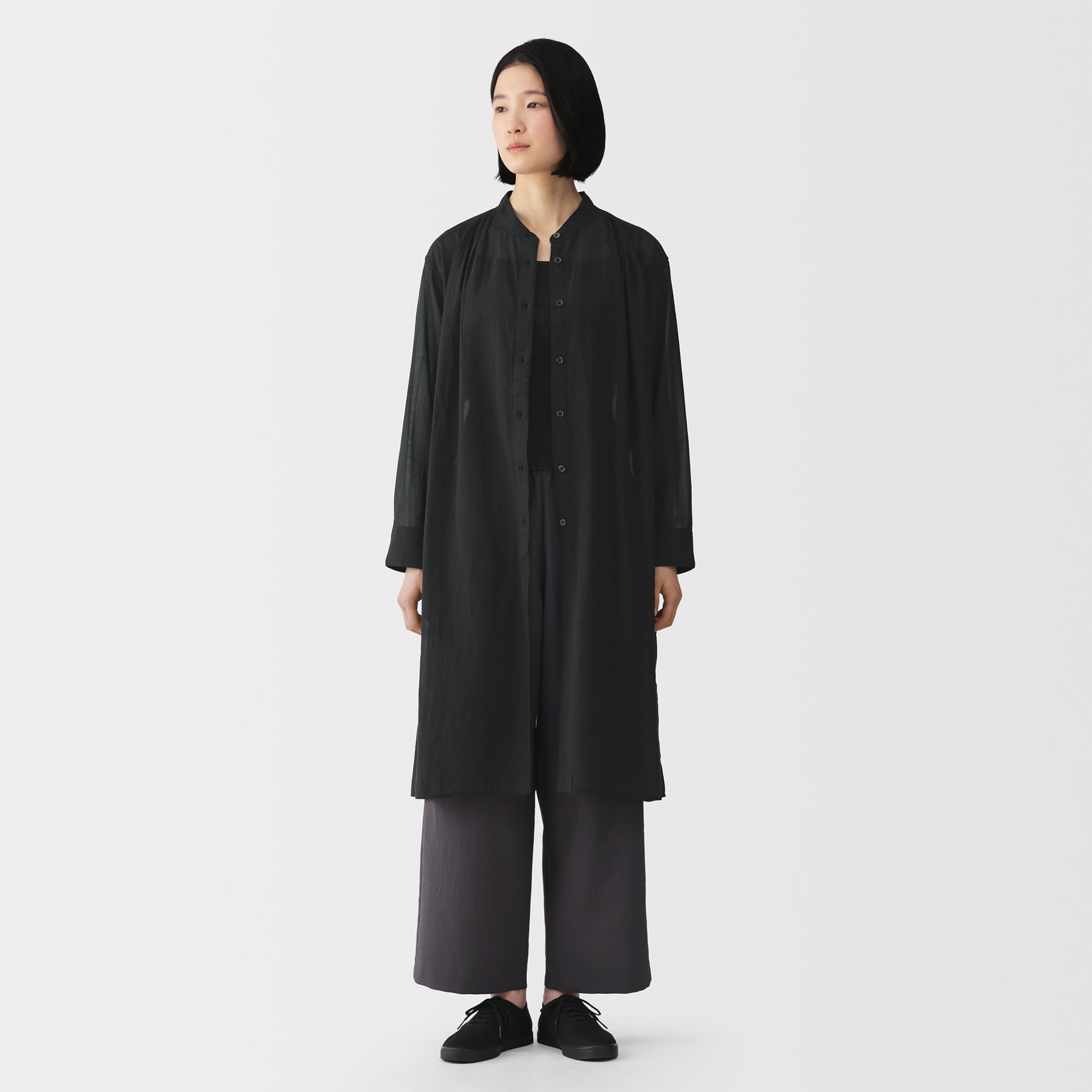 High-Twist Cotton Sheer Dress