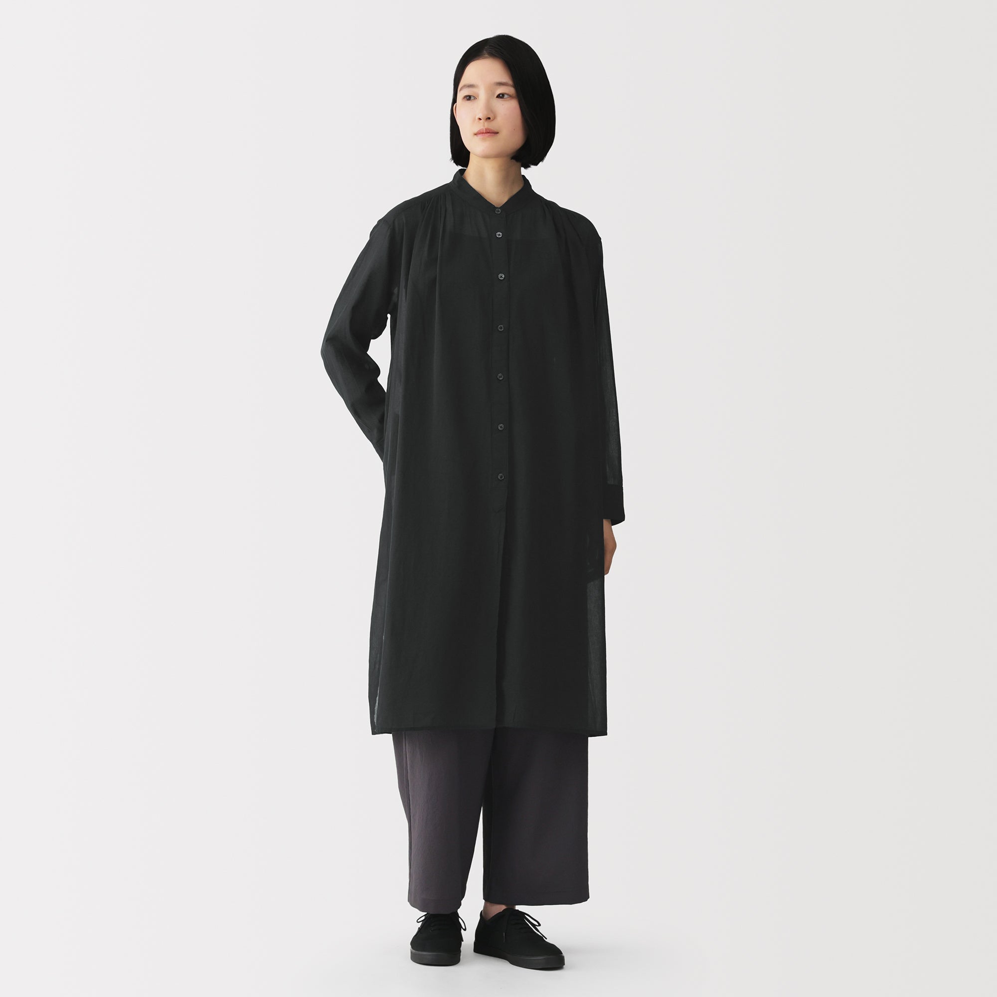 High-Twist Cotton Sheer Dress