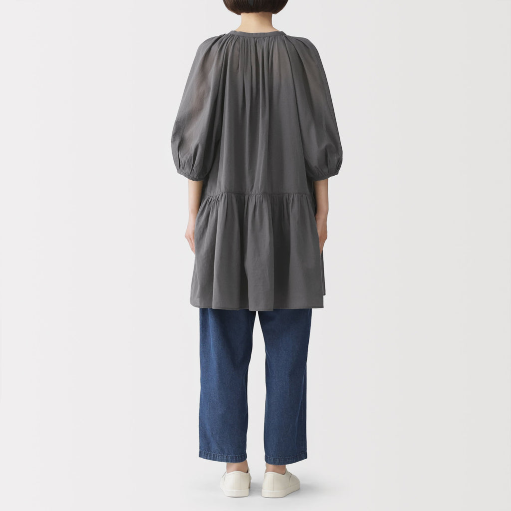 High-Twist Cotton Sheer Dress