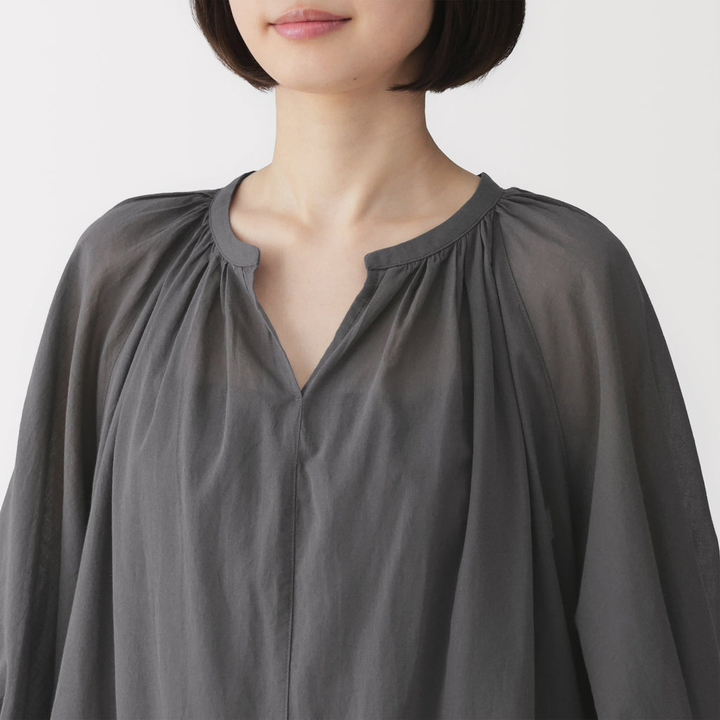 High-Twist Cotton Sheer Dress