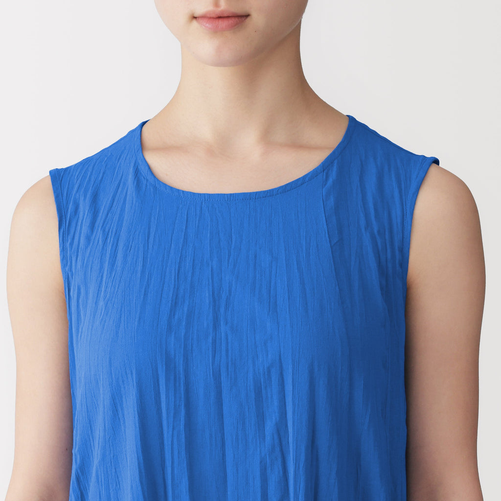 Cotton Crepe Sleeveless Dress