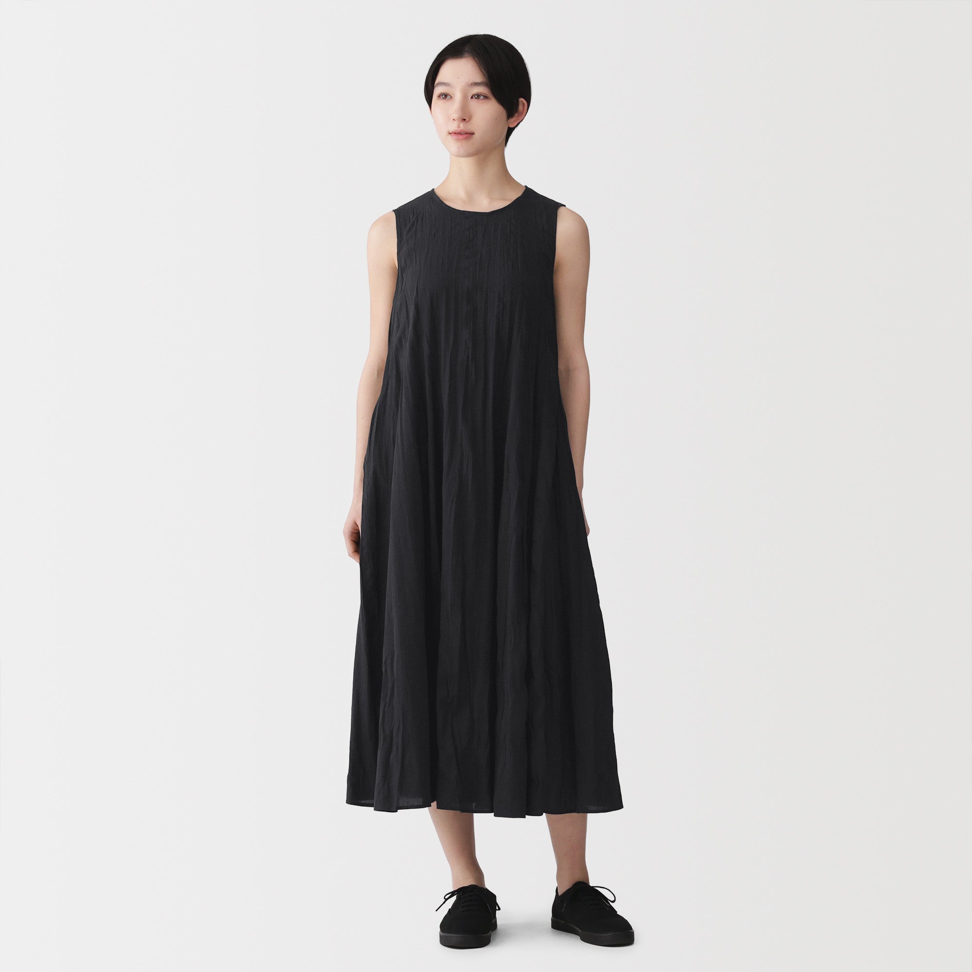 Cotton Crepe Sleeveless Dress
