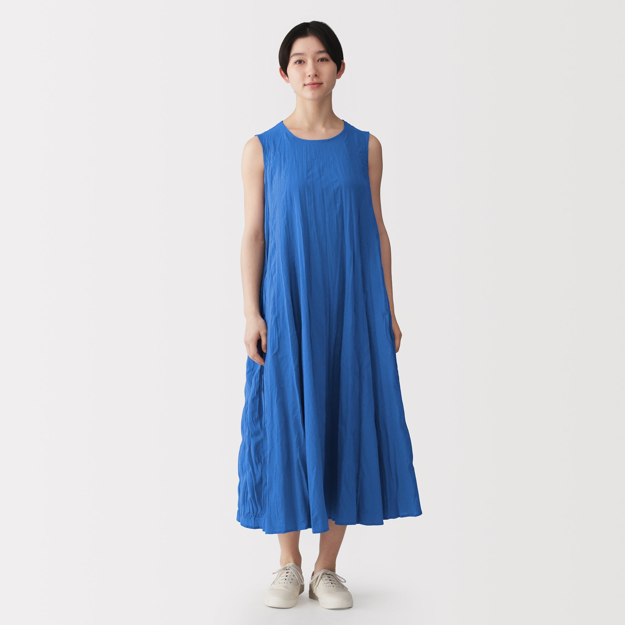 Cotton Crepe Sleeveless Dress