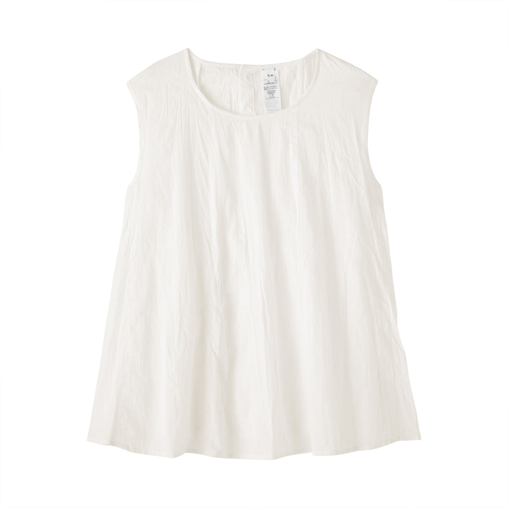 Cotton Crepe Sleeveless Blouse
