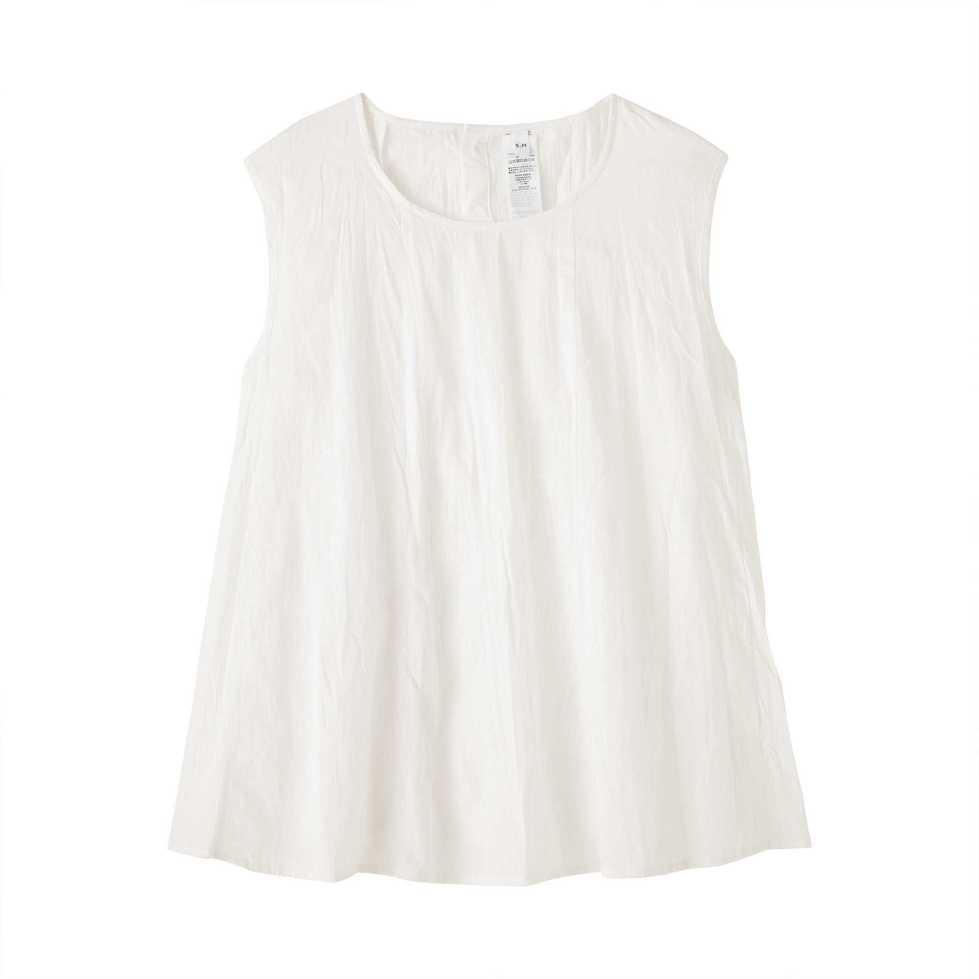 Cotton Crepe Sleeveless Blouse
