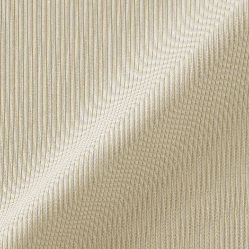 Lyocell Blend Rib Half Sleeve T-Shirt