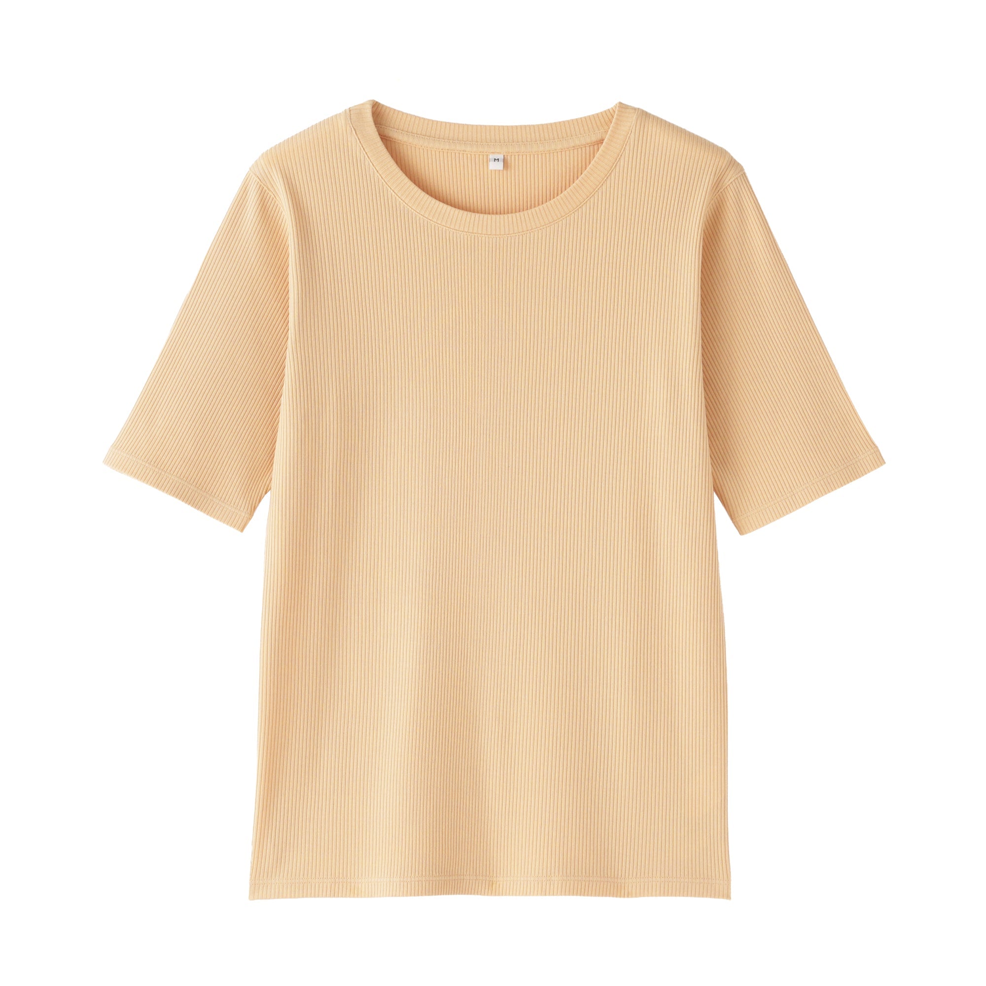 Lyocell Blend Rib Half Sleeve T-Shirt