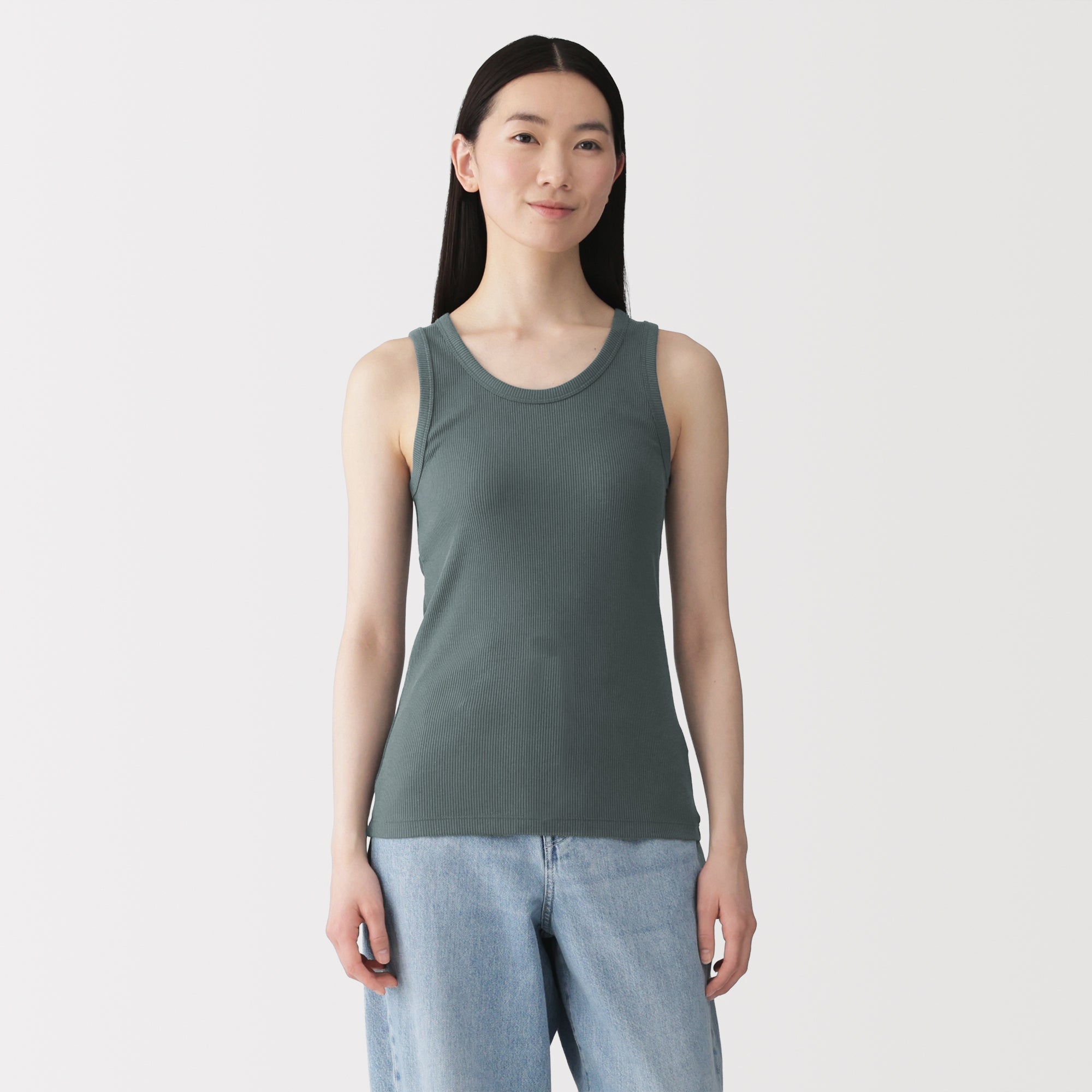 Lyocell Blend Rib Tank Top