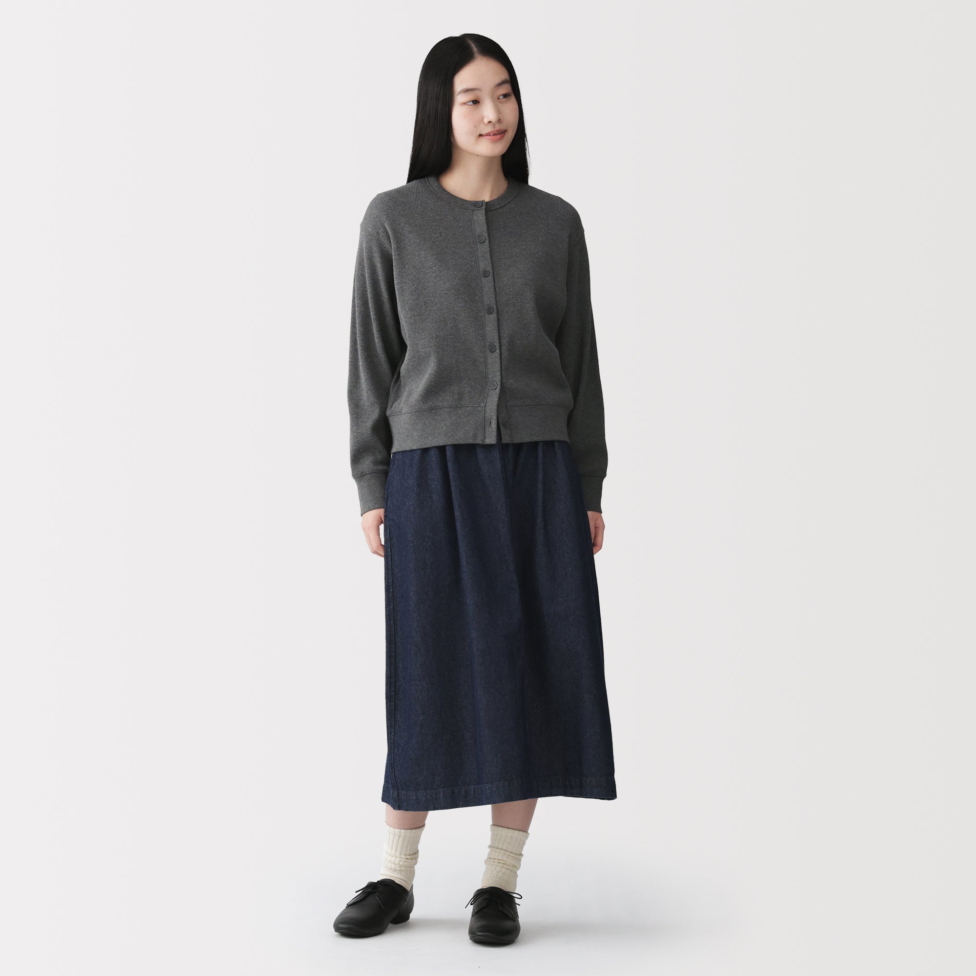 Cotton Waffle Cardigan
