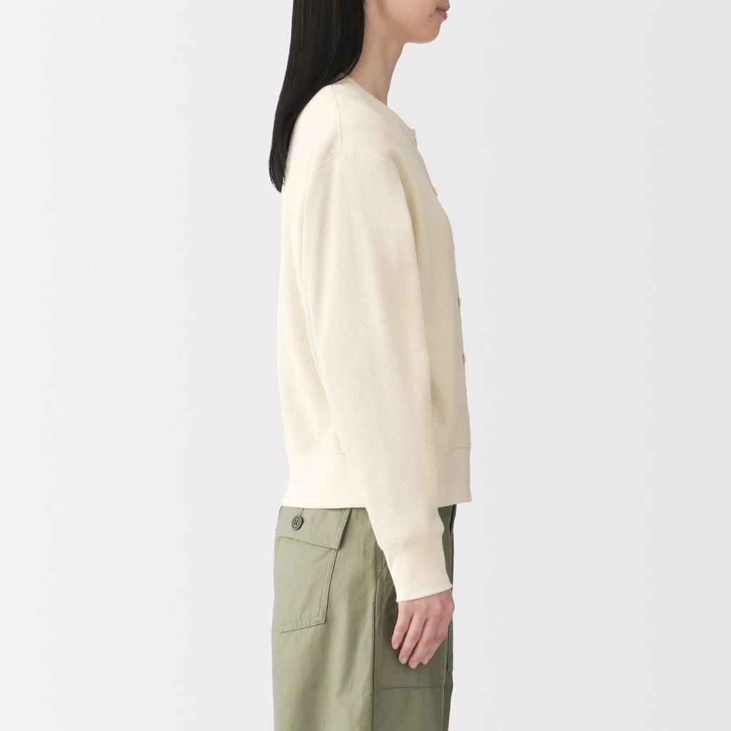 Cotton Waffle Cardigan