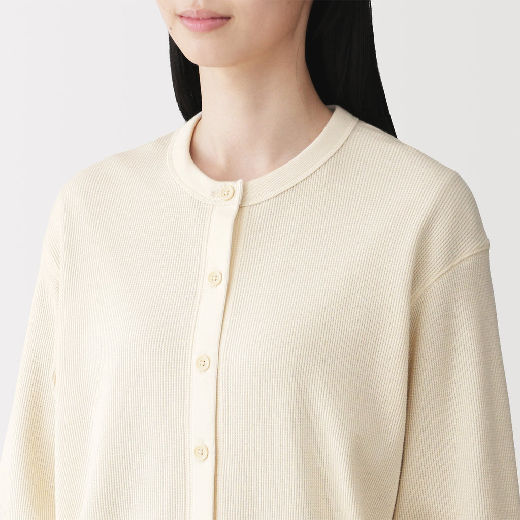 Cotton Waffle Cardigan