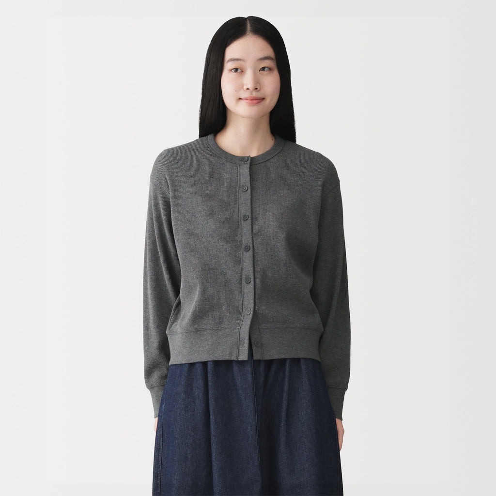 Cotton Waffle Cardigan