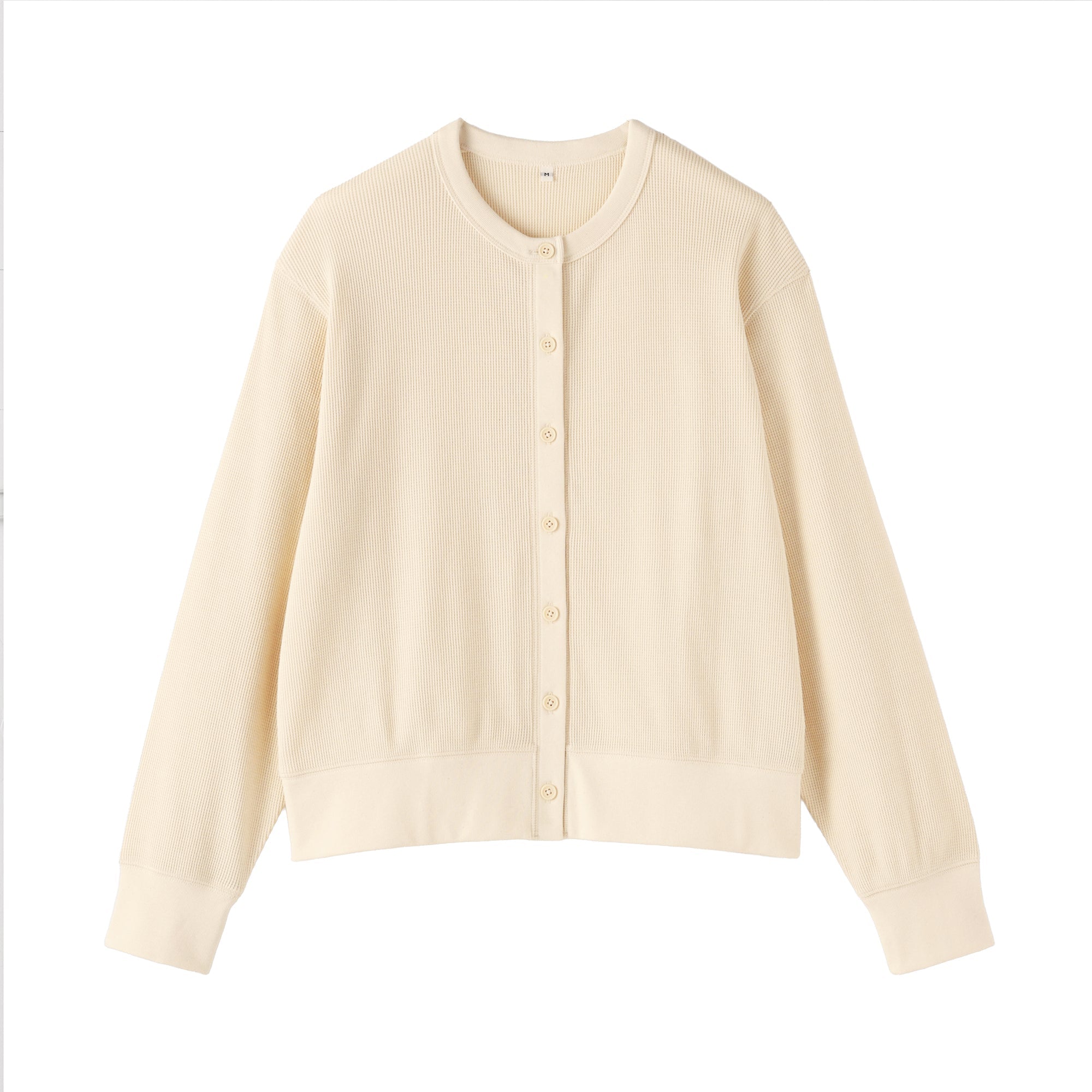 Cotton Waffle Cardigan