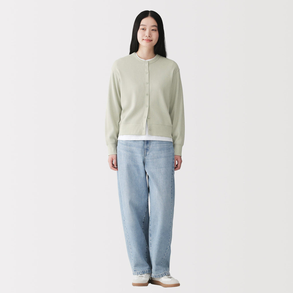 Cotton Waffle Cardigan