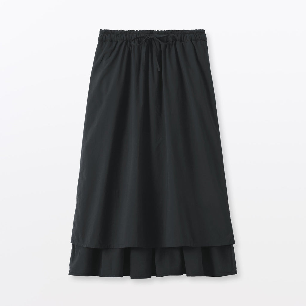 High-Twist Cotton Gathered Skirt