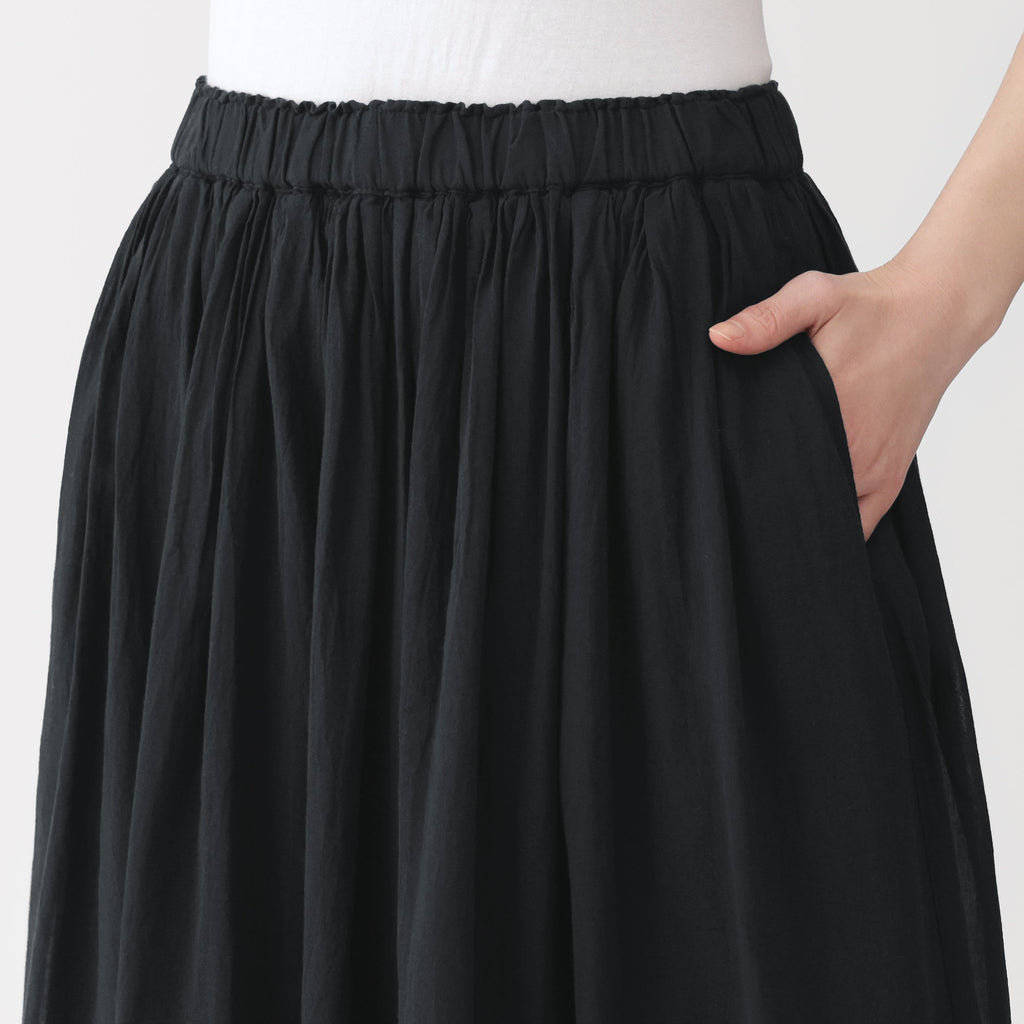 High-Twist Cotton Gathered Skirt