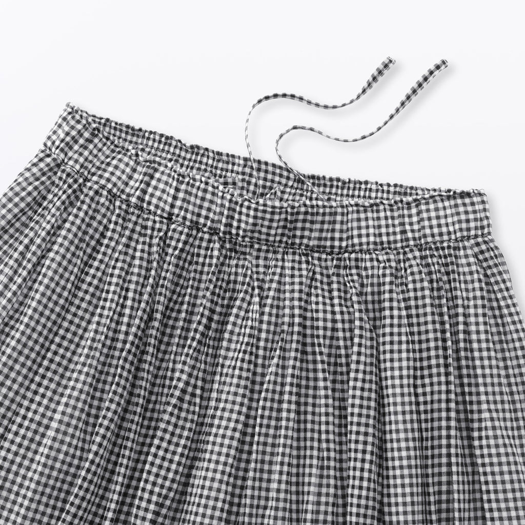 High-Twist Cotton Gathered Skirt