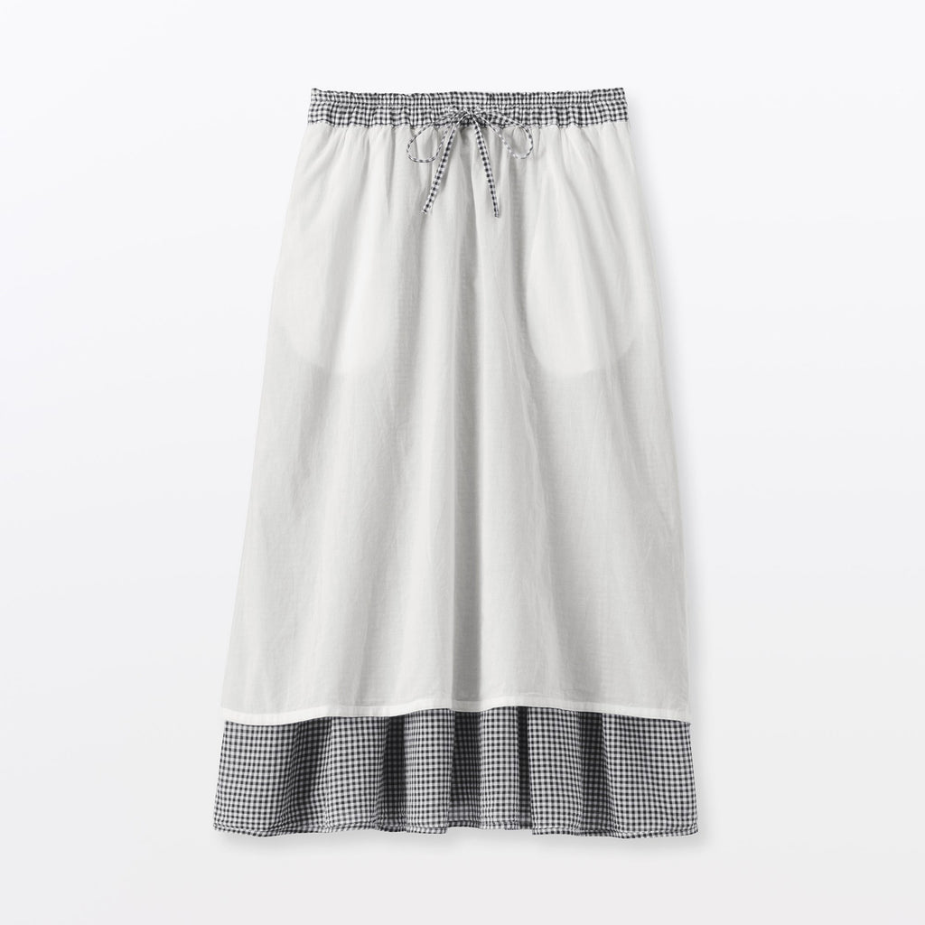 High-Twist Cotton Gathered Skirt