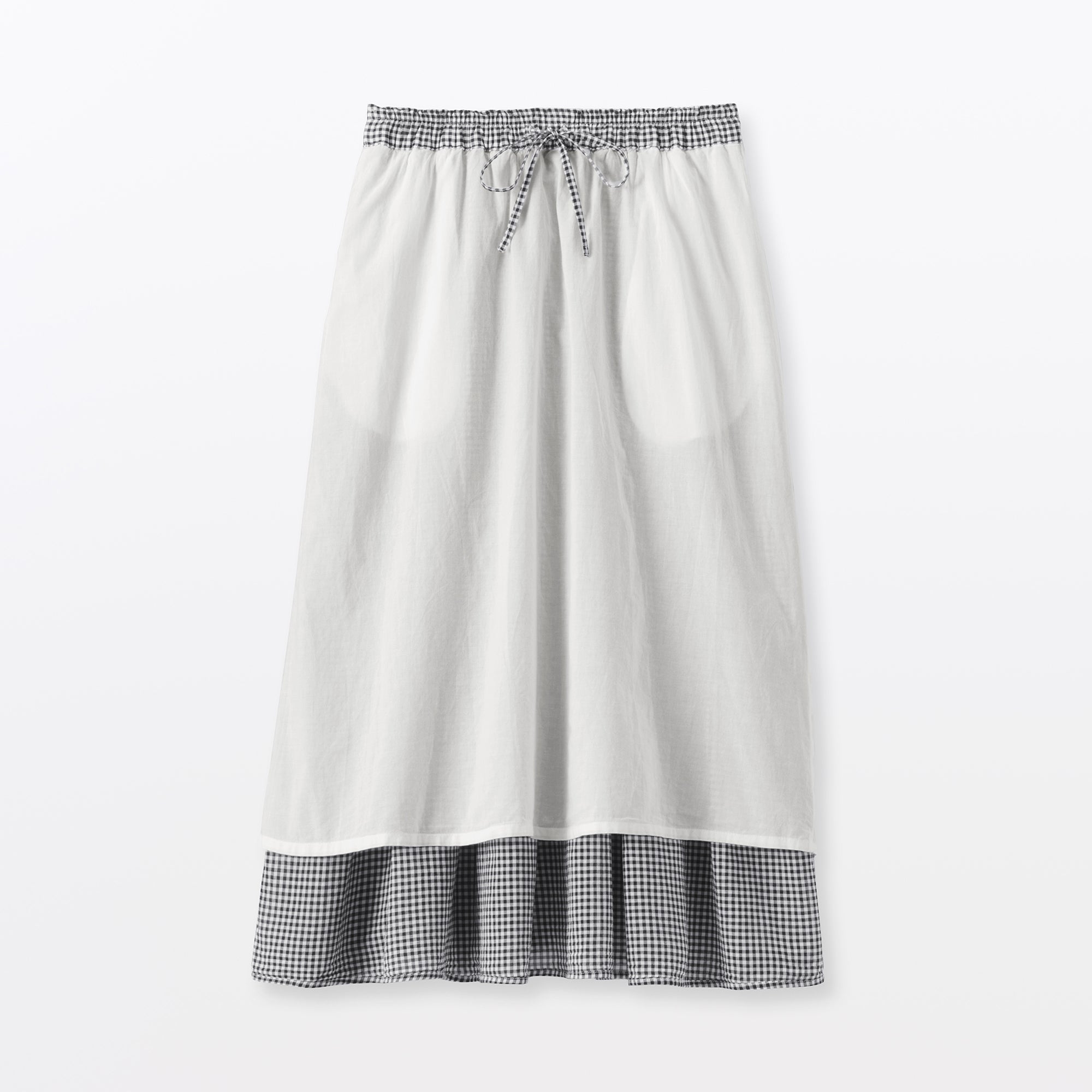 High-Twist Cotton Gathered Skirt