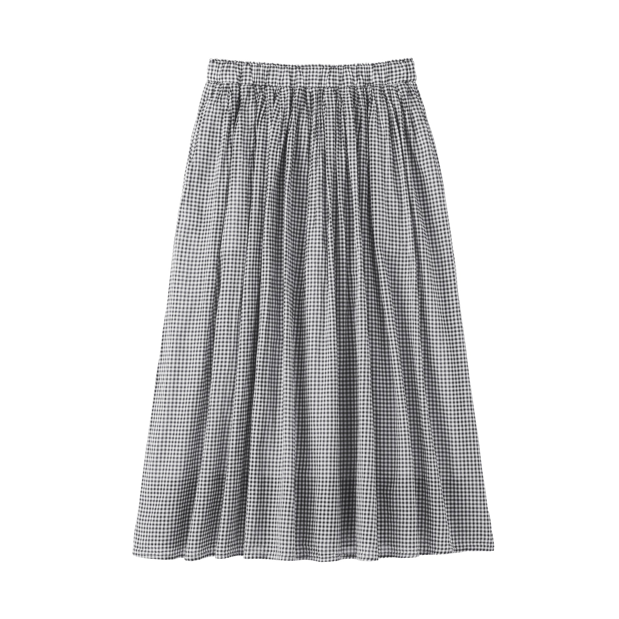 High-Twist Cotton Gathered Skirt