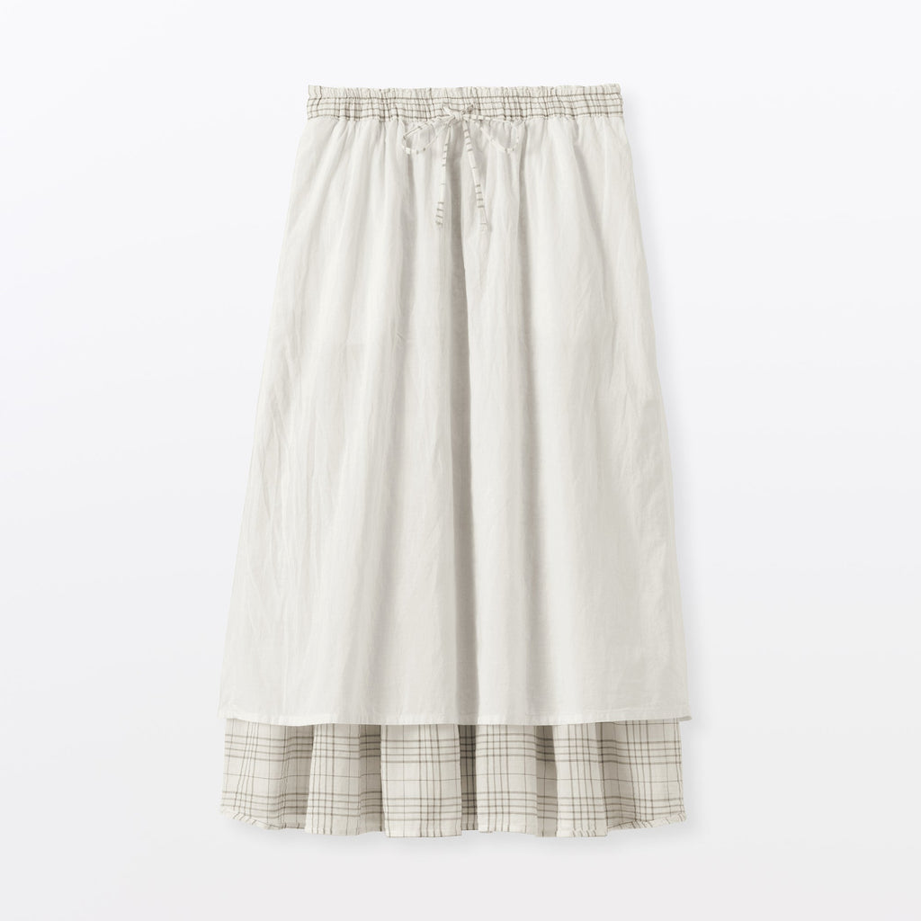 High-Twist Cotton Gathered Skirt