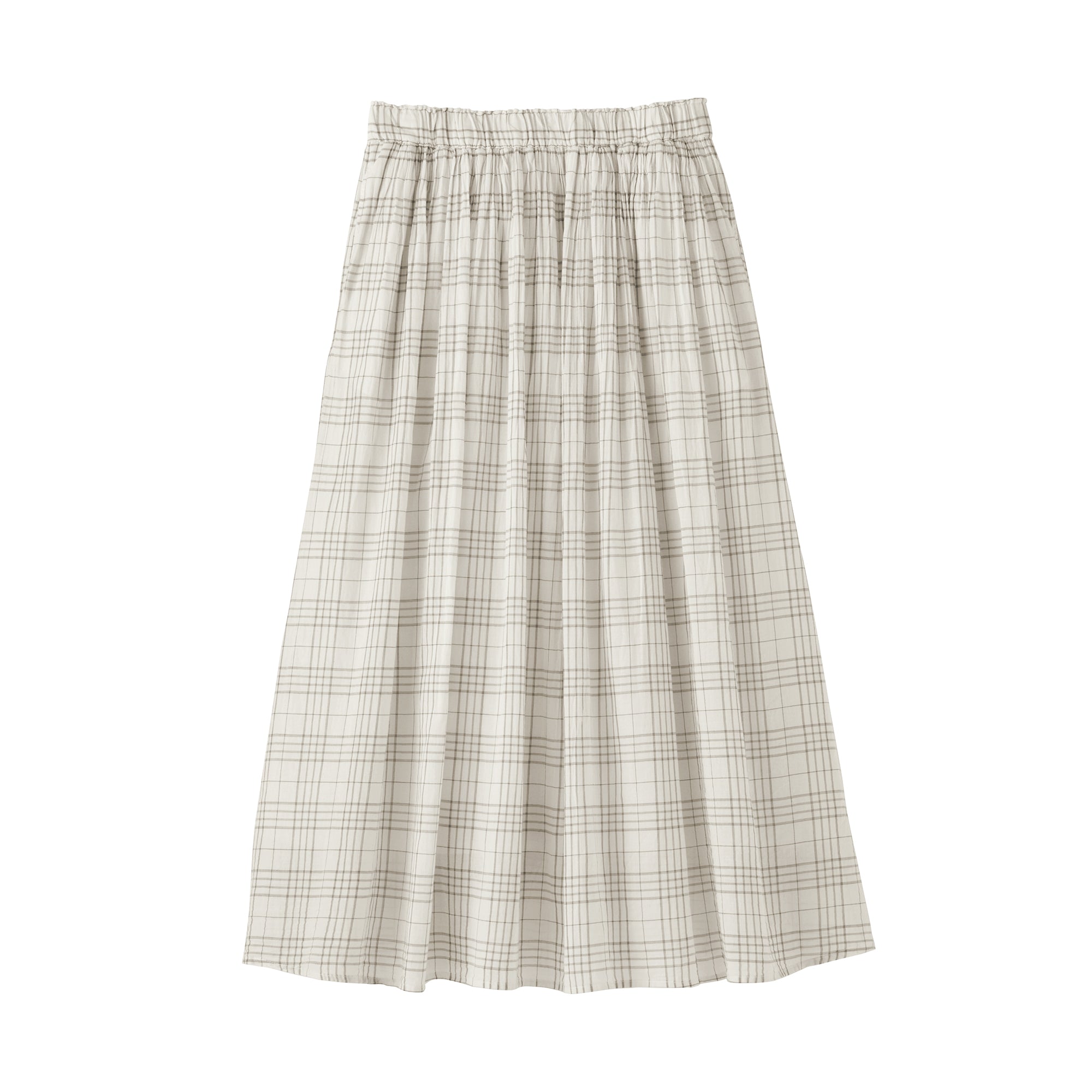 High-Twist Cotton Gathered Skirt