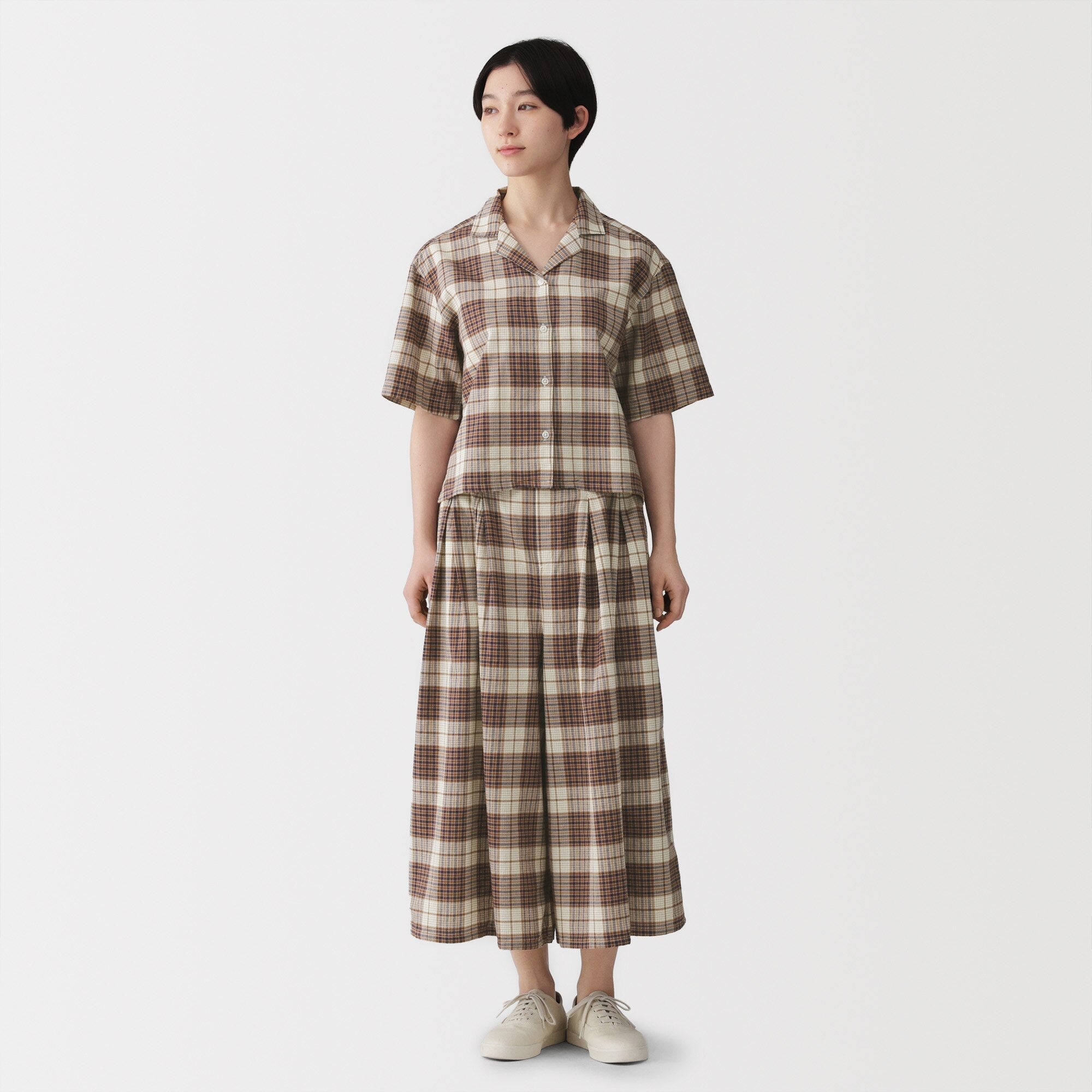 Madras Cotton Skirt Pants