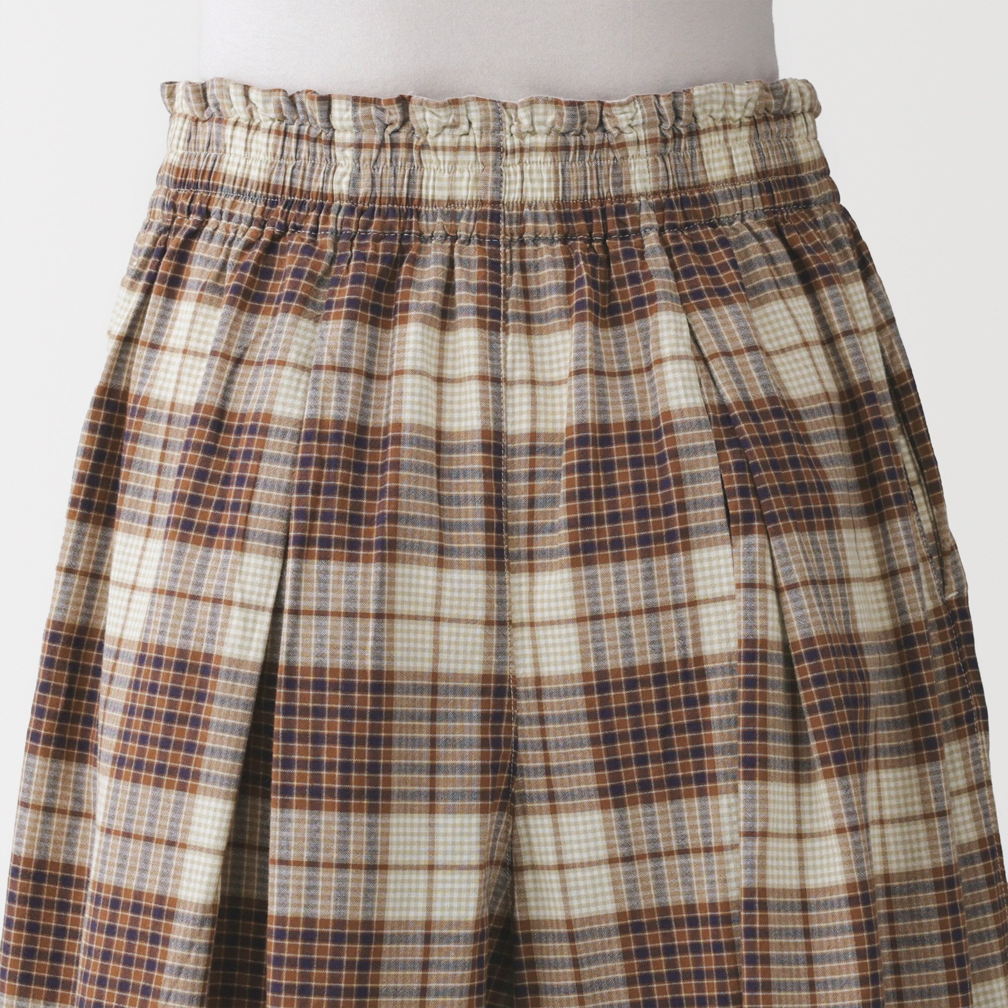 Madras Cotton Skirt Pants