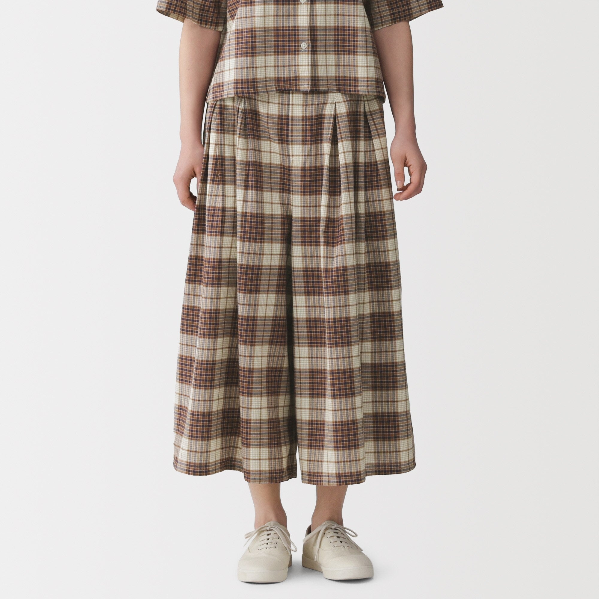 Madras Cotton Skirt Pants