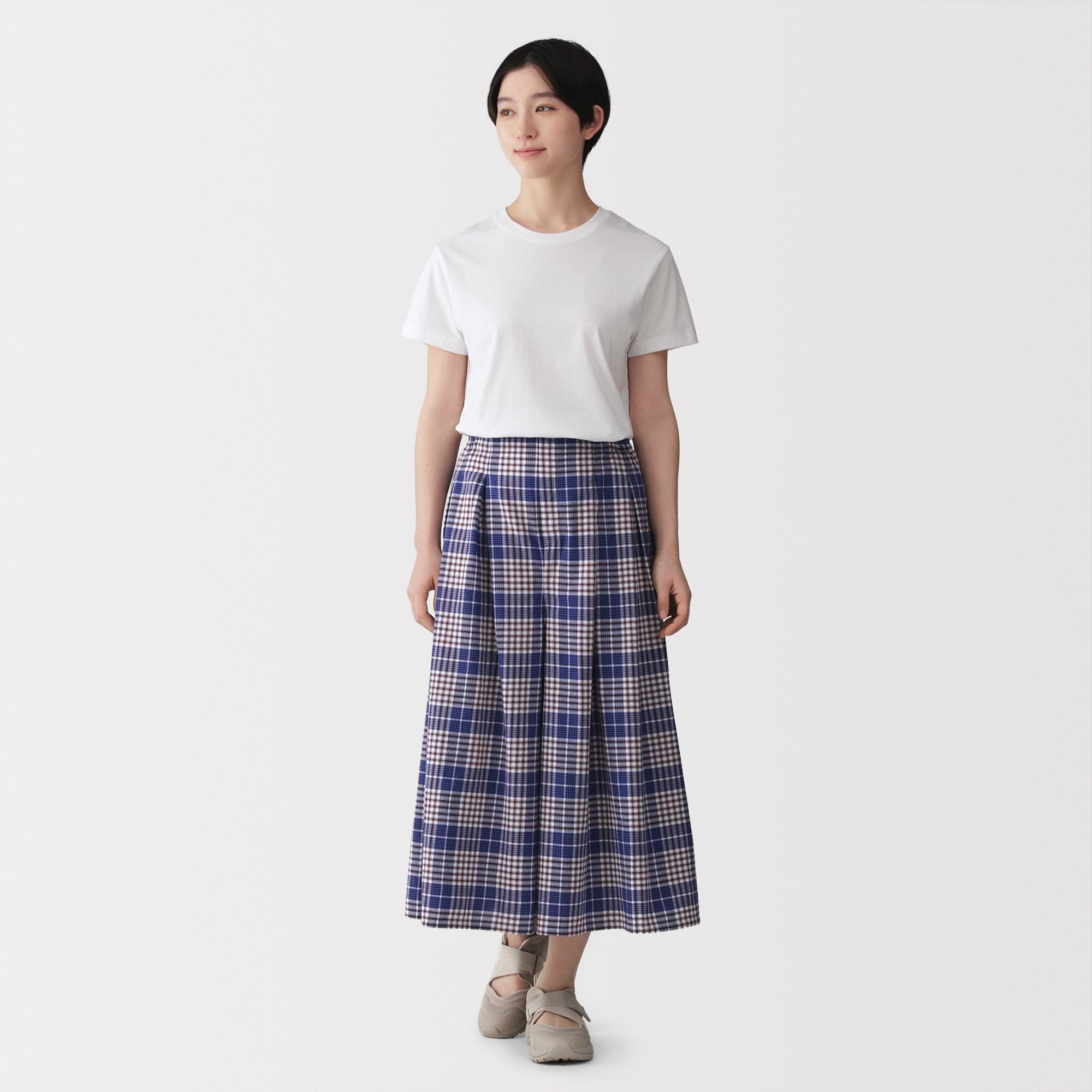 Madras Cotton Skirt Pants